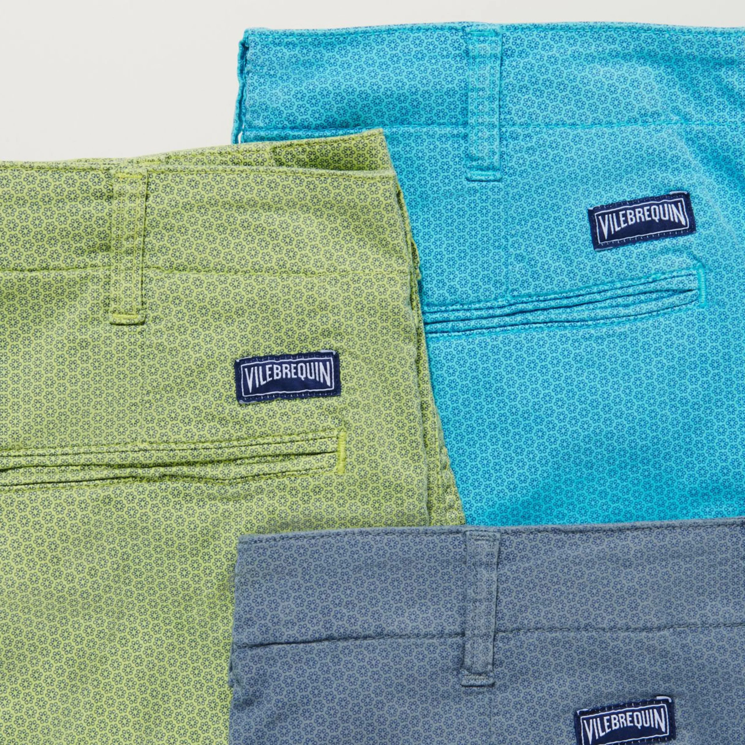 Homme Vilebrequin Bermudas Et Shorts^Bermuda En Coton Homme Imprime Micro Flower