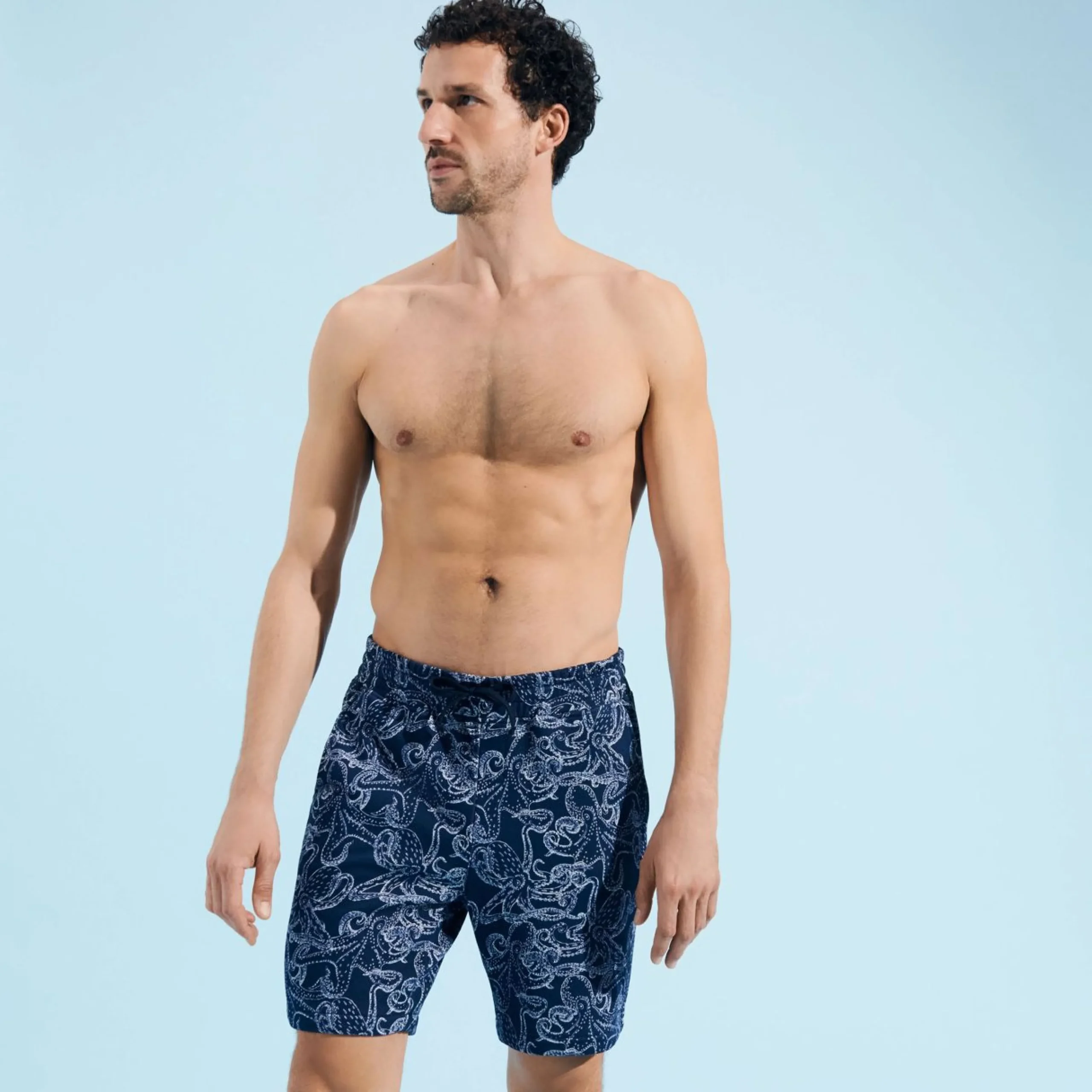 Homme Vilebrequin Bermudas Et Shorts^Bermuda En Coton Homme Poulpes Bicolores