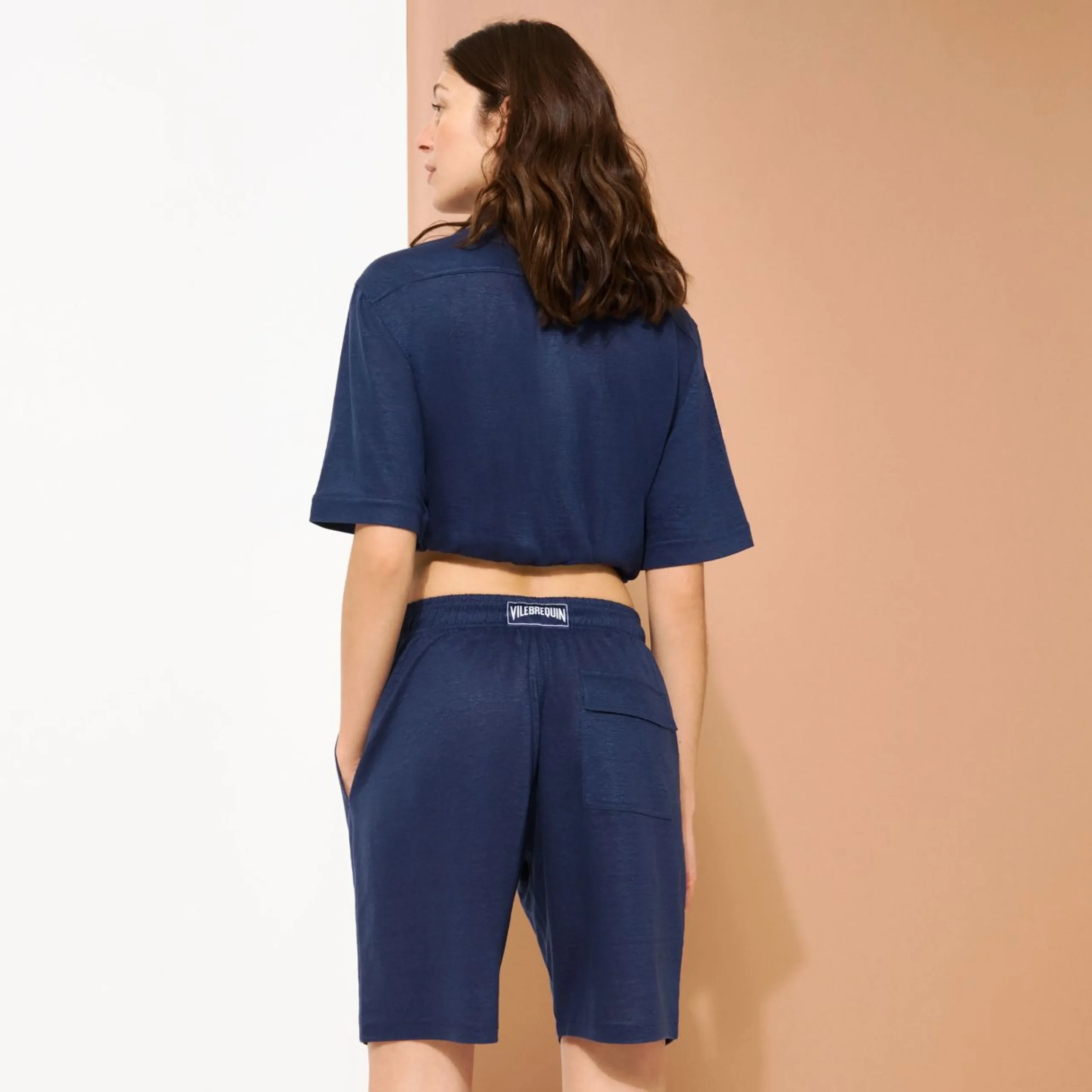 Homme Vilebrequin Loungewear^Bermuda En Jersey De Lin Unisexe Uni