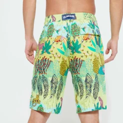 Homme Vilebrequin Bermudas Et Shorts^Bermuda En Lin Homme Imprime Jungle Rousseau