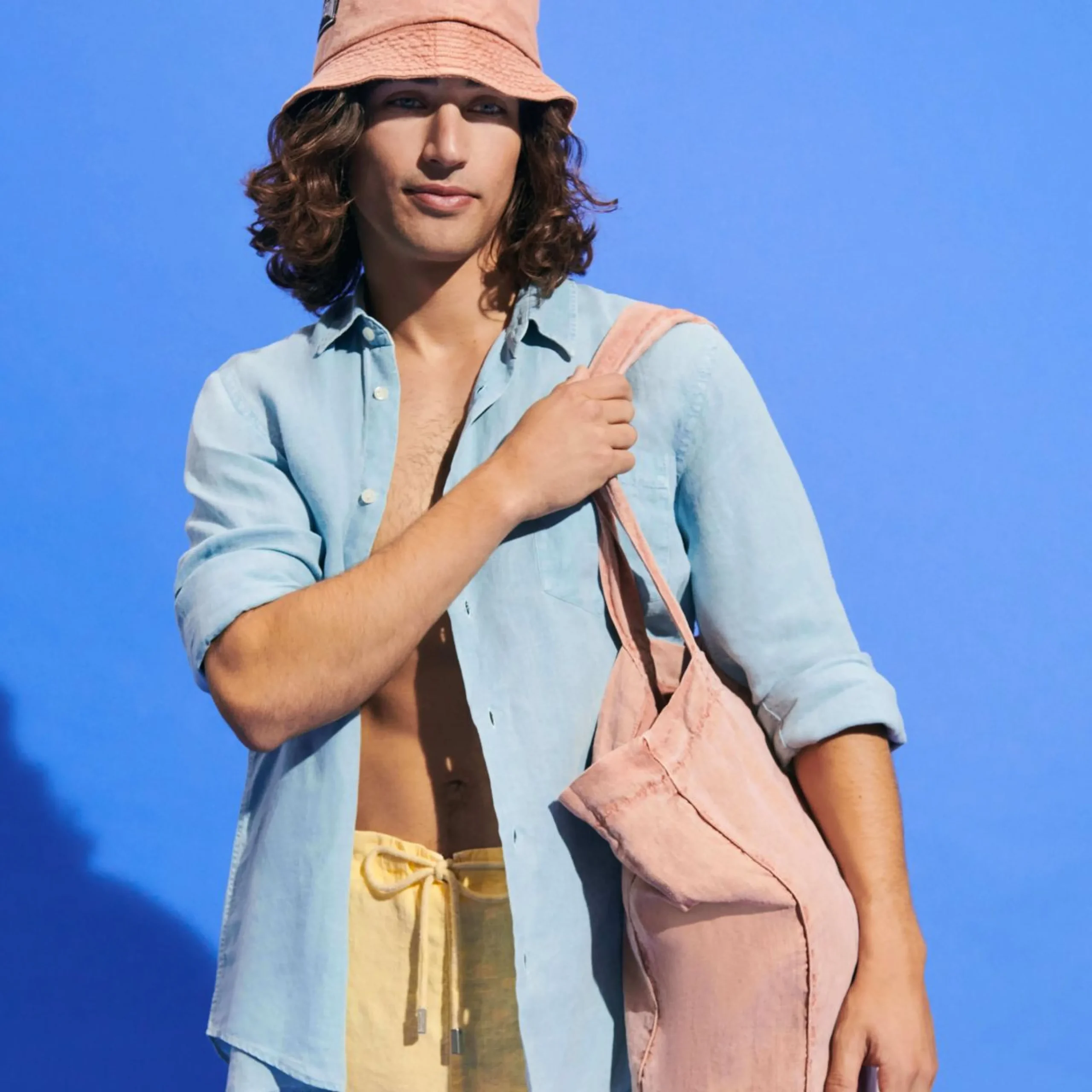 Homme Vilebrequin Bermudas Et Shorts^Bermuda En Lin Homme Mineral Dye