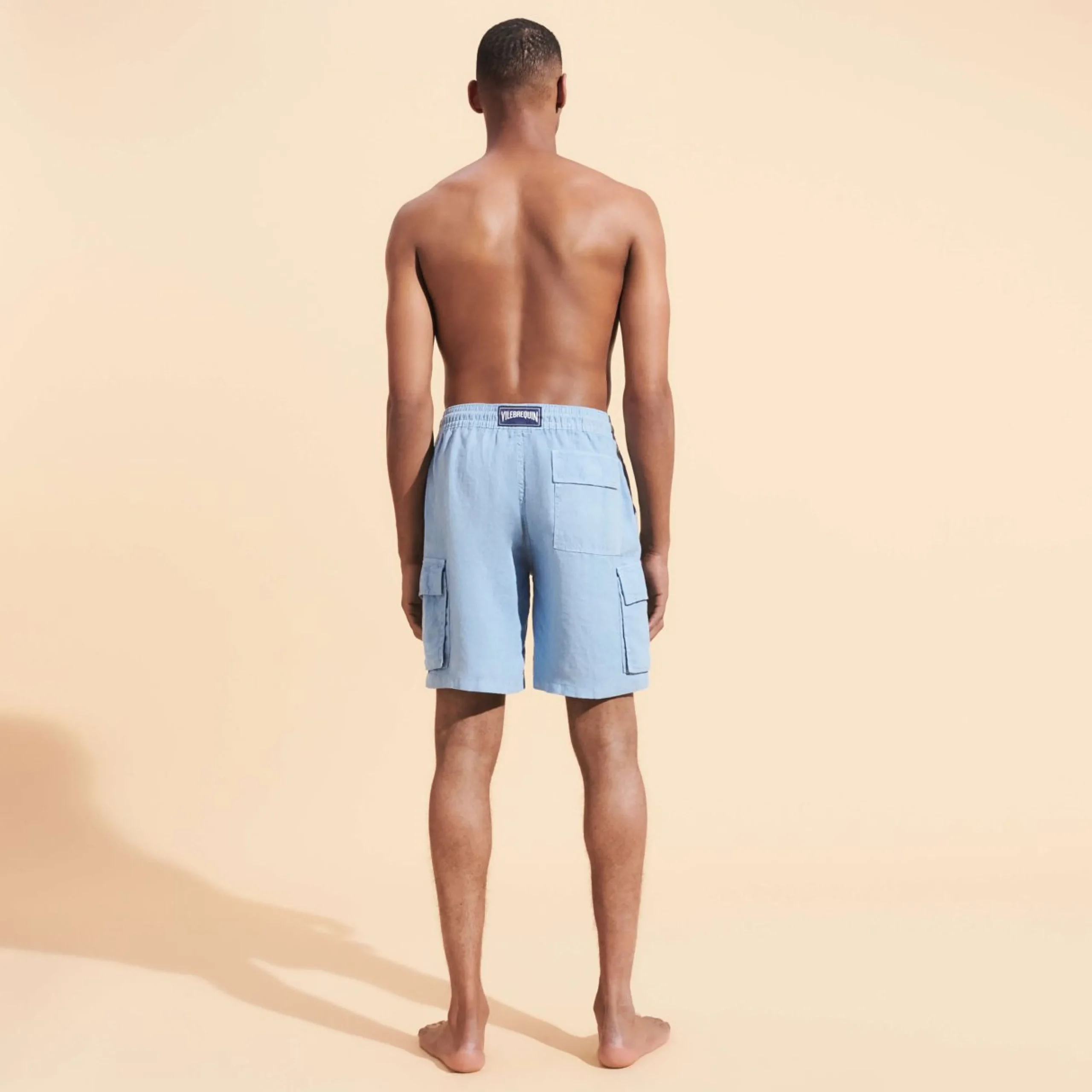 Homme Vilebrequin Bermudas Et Shorts^Bermuda En Lin Homme Uni Poches Cargo