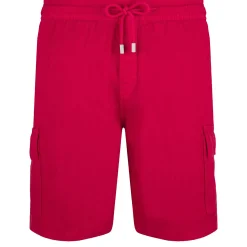 Homme Vilebrequin Pantalons^Bermuda En Lin Homme Uni Poches Cargo
