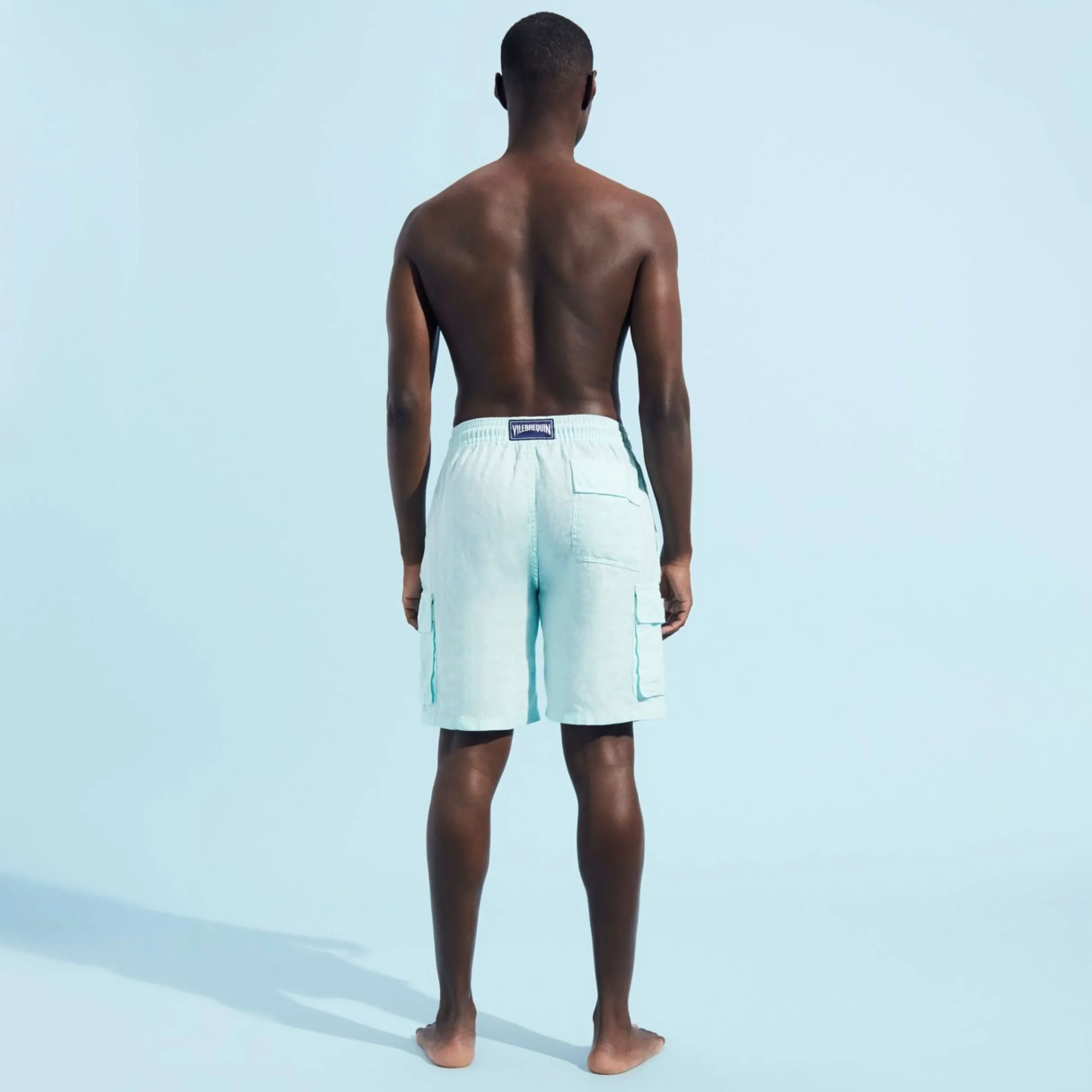 Homme Vilebrequin Bermudas Et Shorts^Bermuda En Lin Homme Uni Poches Cargo