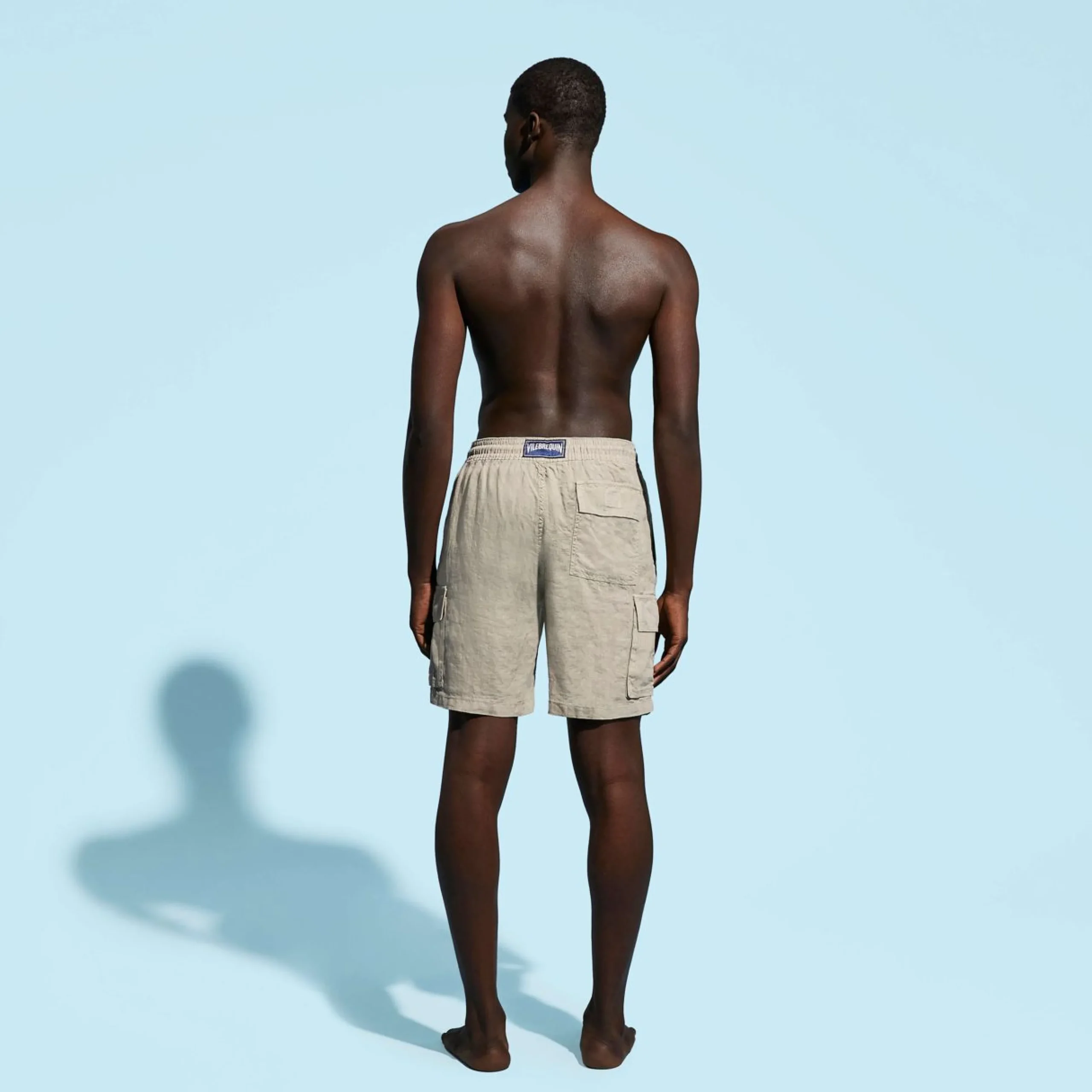 Homme Vilebrequin Bermudas Et Shorts^Bermuda En Lin Homme Uni Poches Cargo
