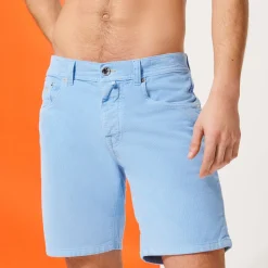 Homme Vilebrequin Bermudas Et Shorts^Bermuda En Velours Cotele 2000 Raies 5 Poches Homme Uni
