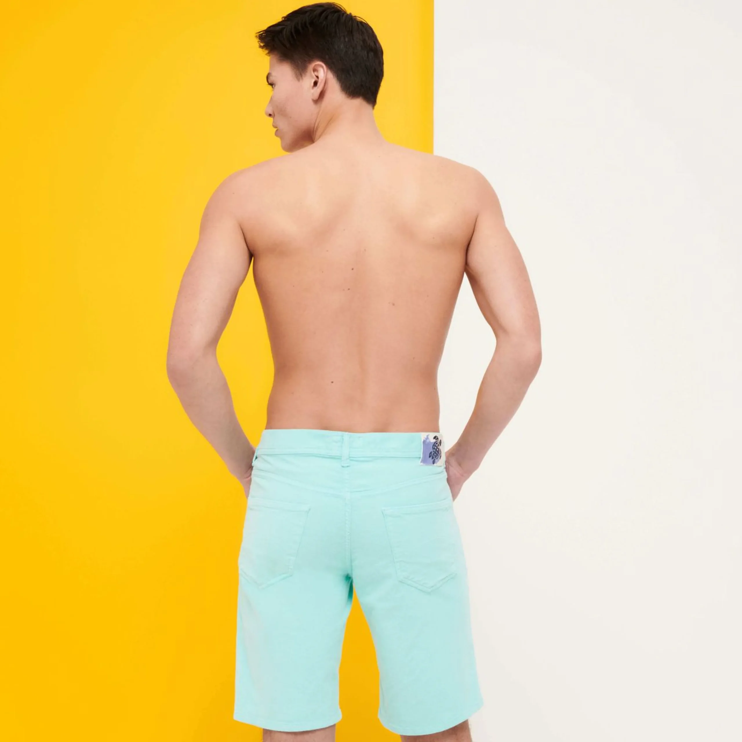 Homme Vilebrequin Bermudas Et Shorts^Bermuda En Velours Cotele 2000 Raies 5 Poches Homme Uni
