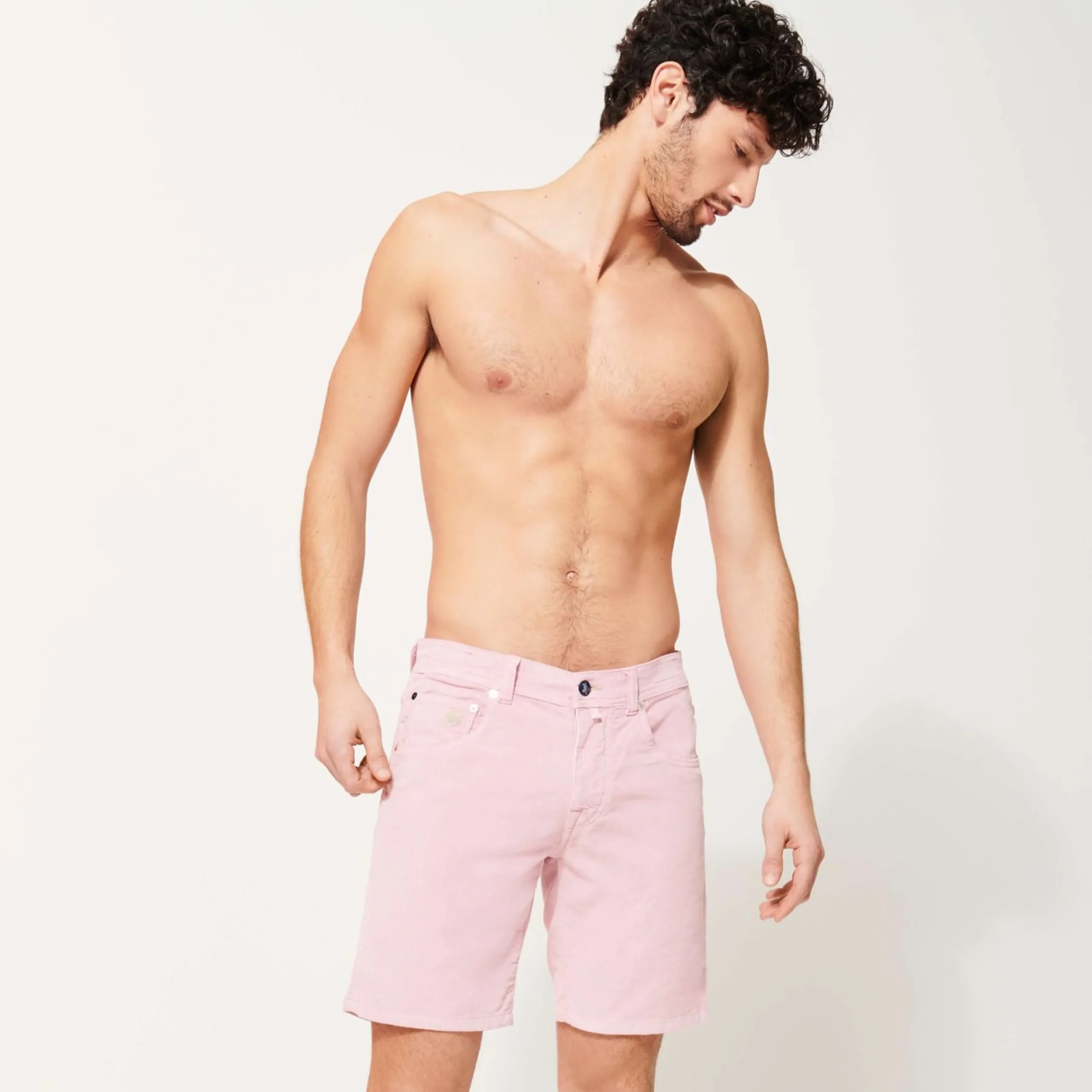 Homme Vilebrequin Bermudas Et Shorts^Bermuda En Velours Cotele 2000 Raies 5 Poches Homme Uni