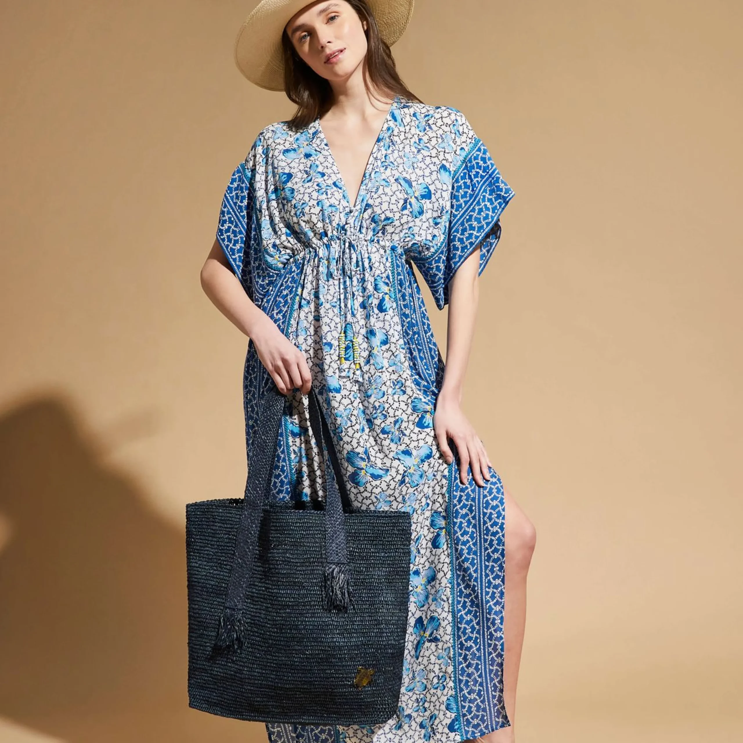 Femme Vilebrequin Tuniques^Caftan Long Femme Iris Lace- X Poupette St Barth