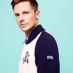 Homme Vilebrequin Pulls Et Cardigans^Cardigan Motifs Jacquard Ski Turtle En Laine Homme