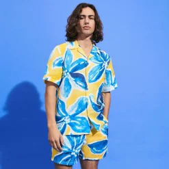 Homme Vilebrequin Chemises^Chemise Bowling En Chanvre Et Tencel Homme Raiatea