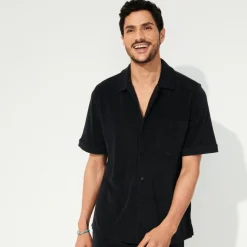 Homme Vilebrequin Loungewear^Chemise Bowling En Eponge Unisexe Unie