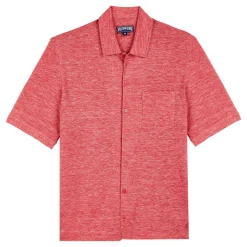 Femme Vilebrequin Chemises^Chemise Bowling En Jersey De Lin Unisexe Unie