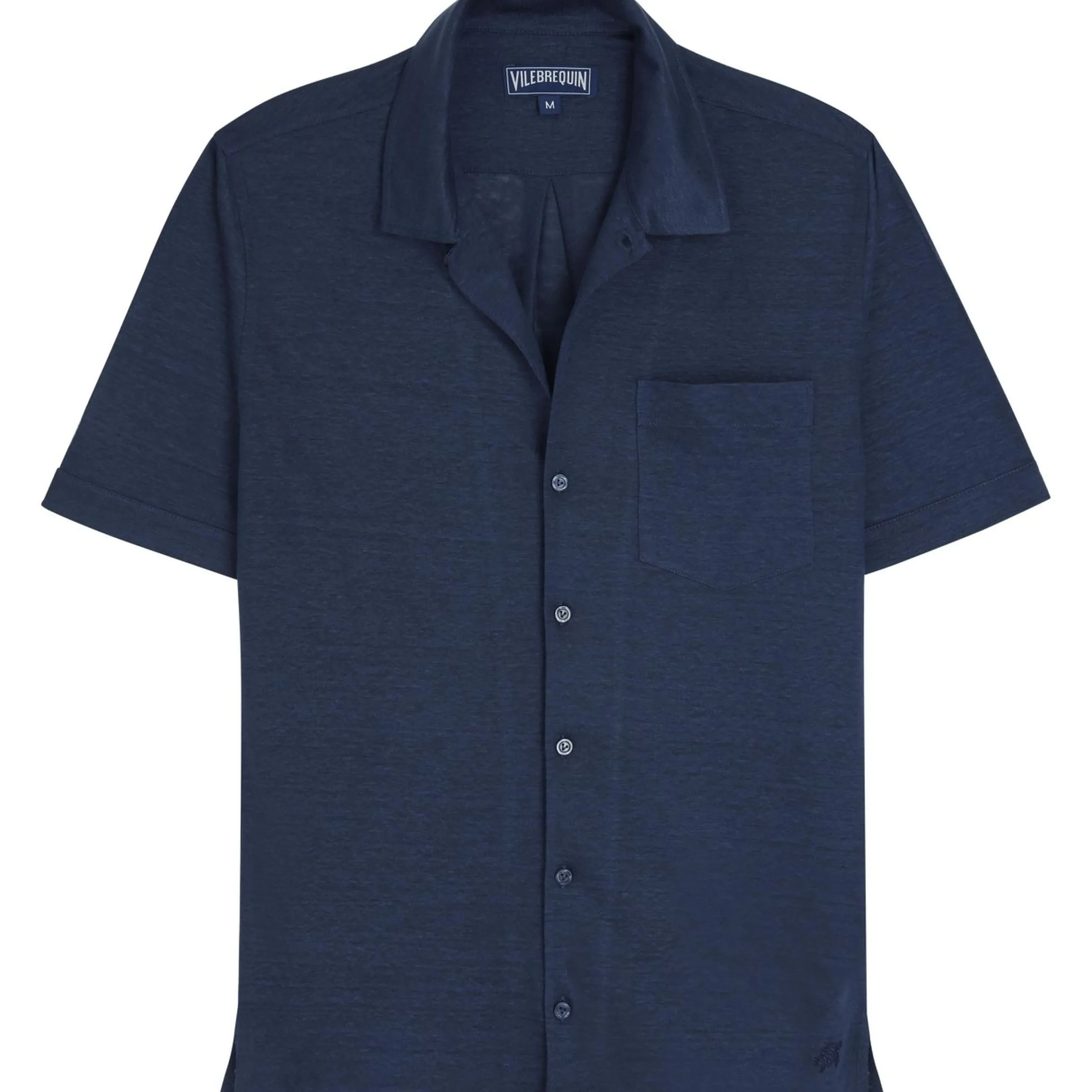 Femme Vilebrequin Chemises^Chemise Bowling En Jersey De Lin Unisexe Unie