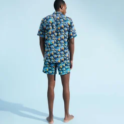 Homme Vilebrequin Chemises^Chemise Bowling En Lin Homme Piranhas