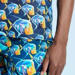 Homme Vilebrequin Chemises^Chemise Bowling En Lin Homme Piranhas