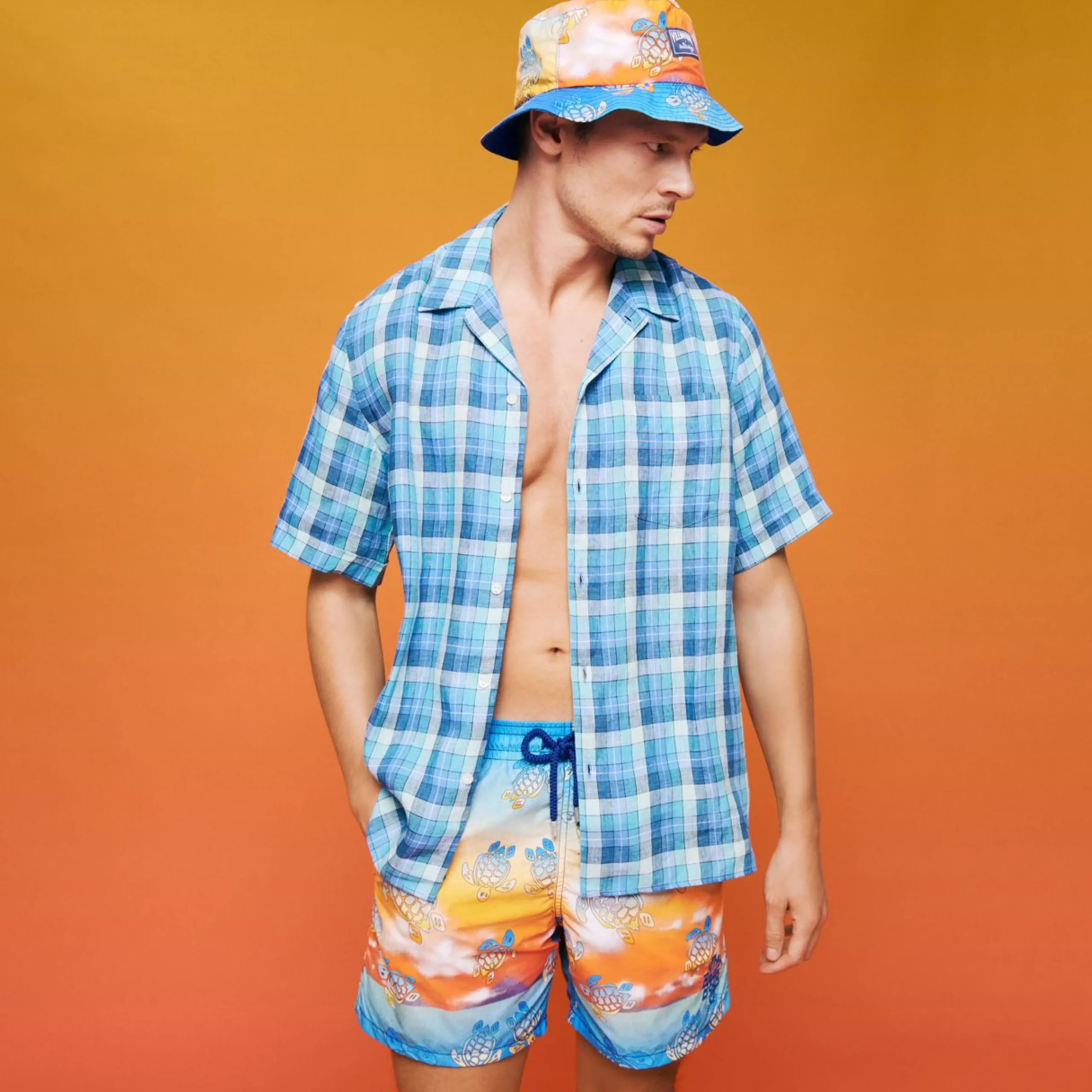 Homme Vilebrequin Chemises^Chemise Bowling Homme Checks - X The Beach Boys