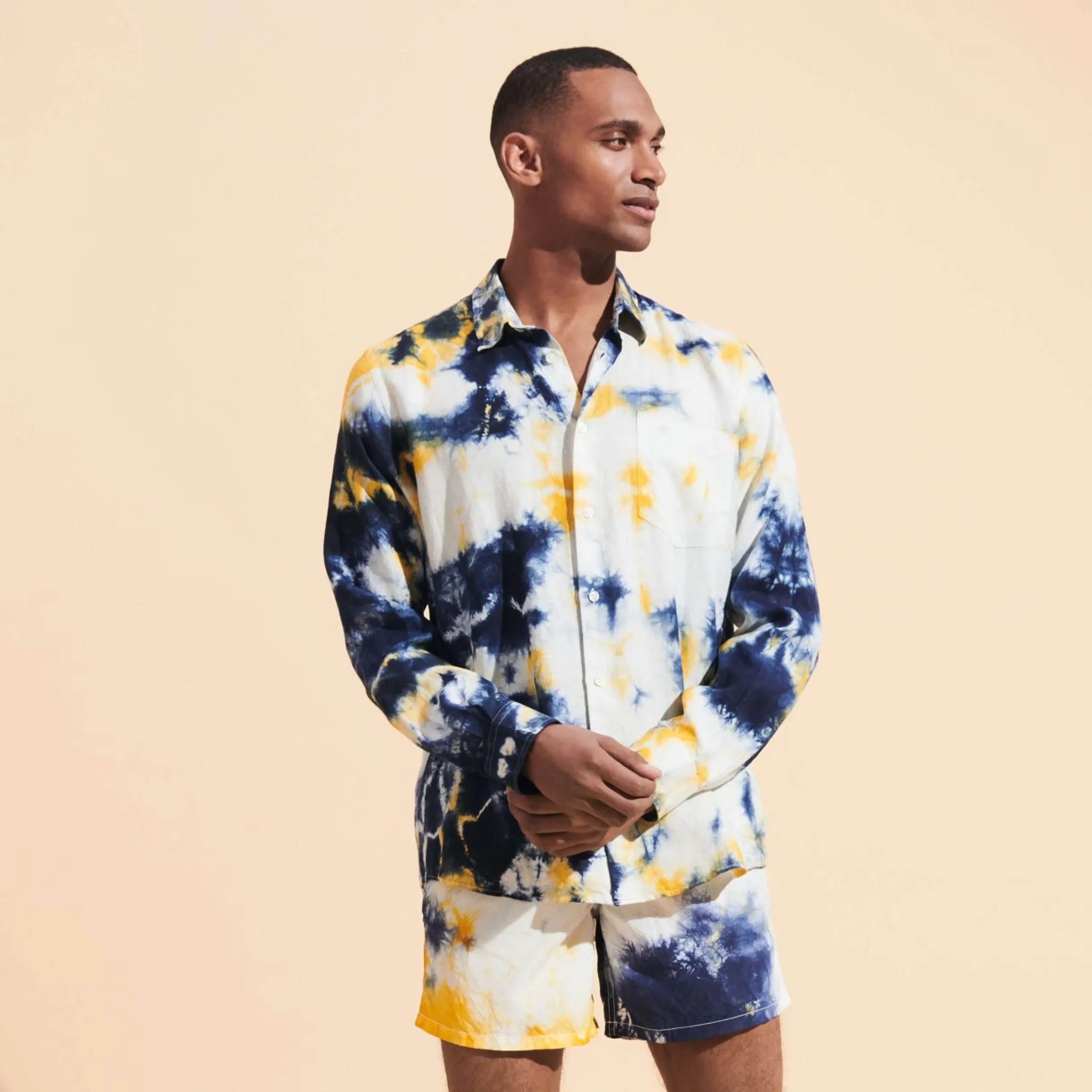 Homme Vilebrequin Chemises^Chemise En Lin Homme Tie & Dye
