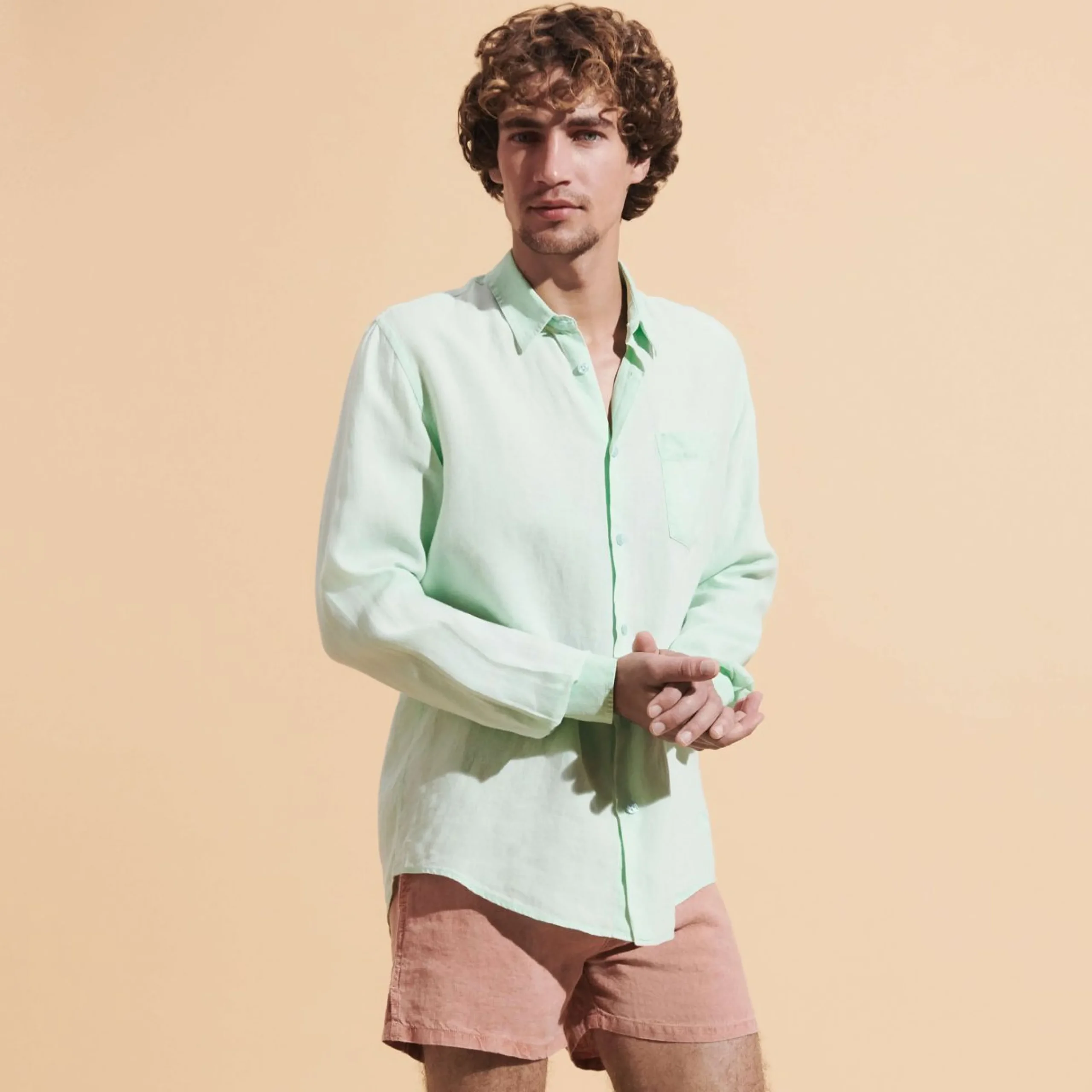 Homme Vilebrequin Chemises^Chemise En Lin Homme Uni