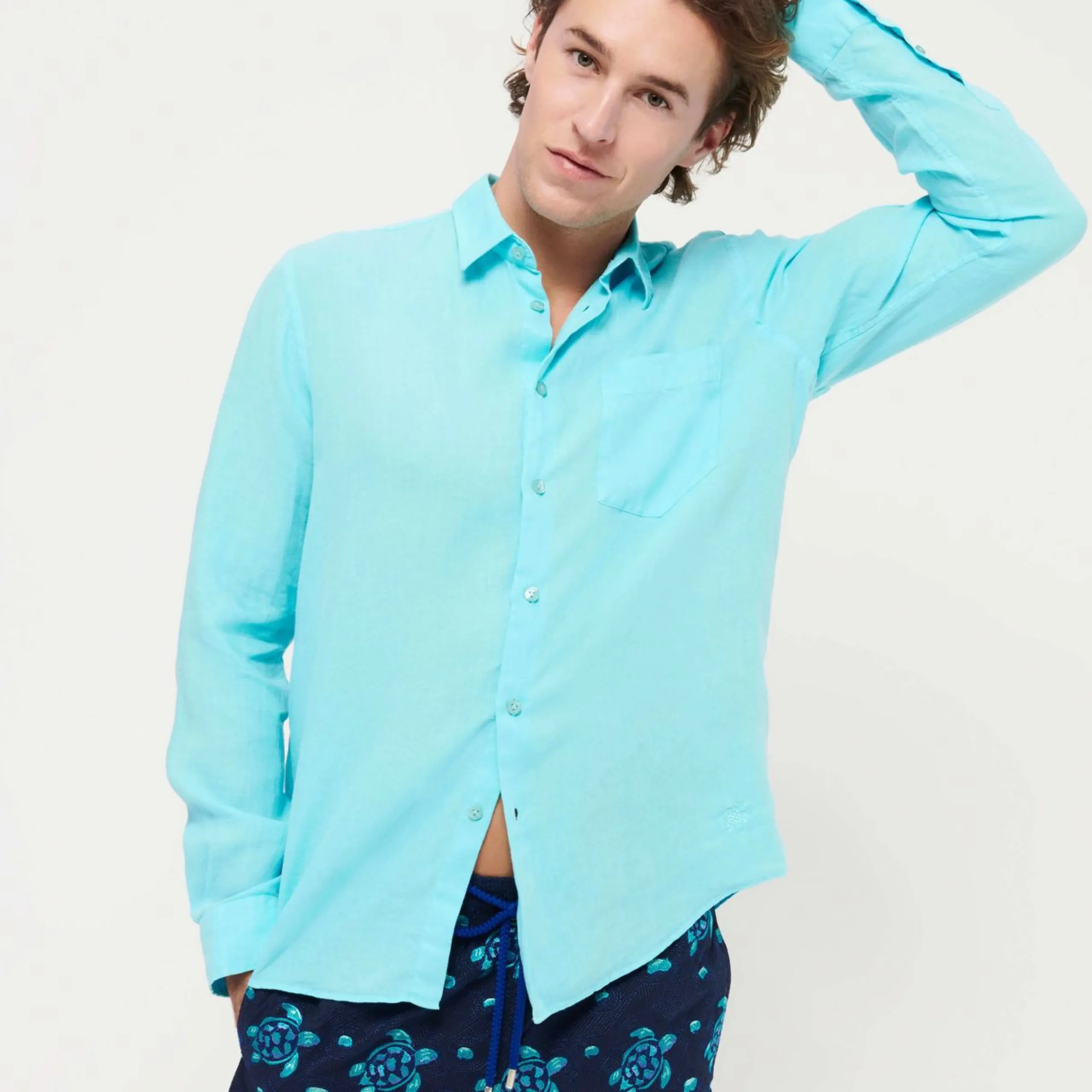 Homme Vilebrequin Chemises^Chemise En Lin Homme Unie