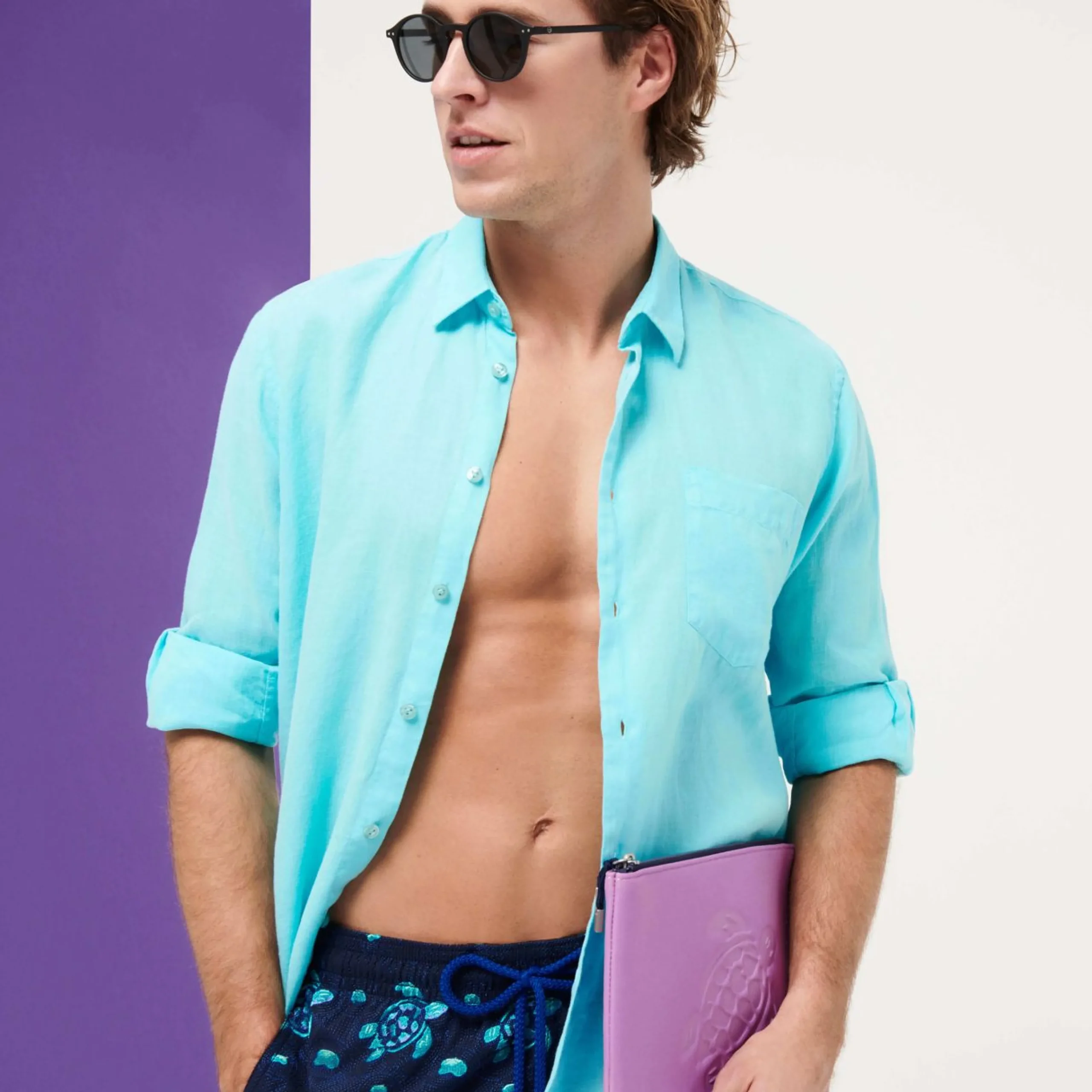Homme Vilebrequin Chemises^Chemise En Lin Homme Unie