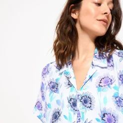 Femme Vilebrequin Chemises^Chemise En Lin Manches Courtes Femme Flash Flowers