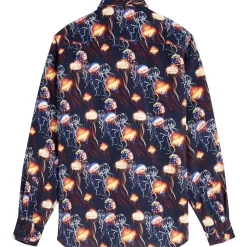 Homme Vilebrequin Chemises^Chemise En Velours Deux Milleraies Homme Neo Medusa