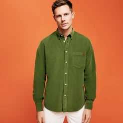 Homme Vilebrequin Chemises^Chemise En Velours Deux Milleraies Homme Uni