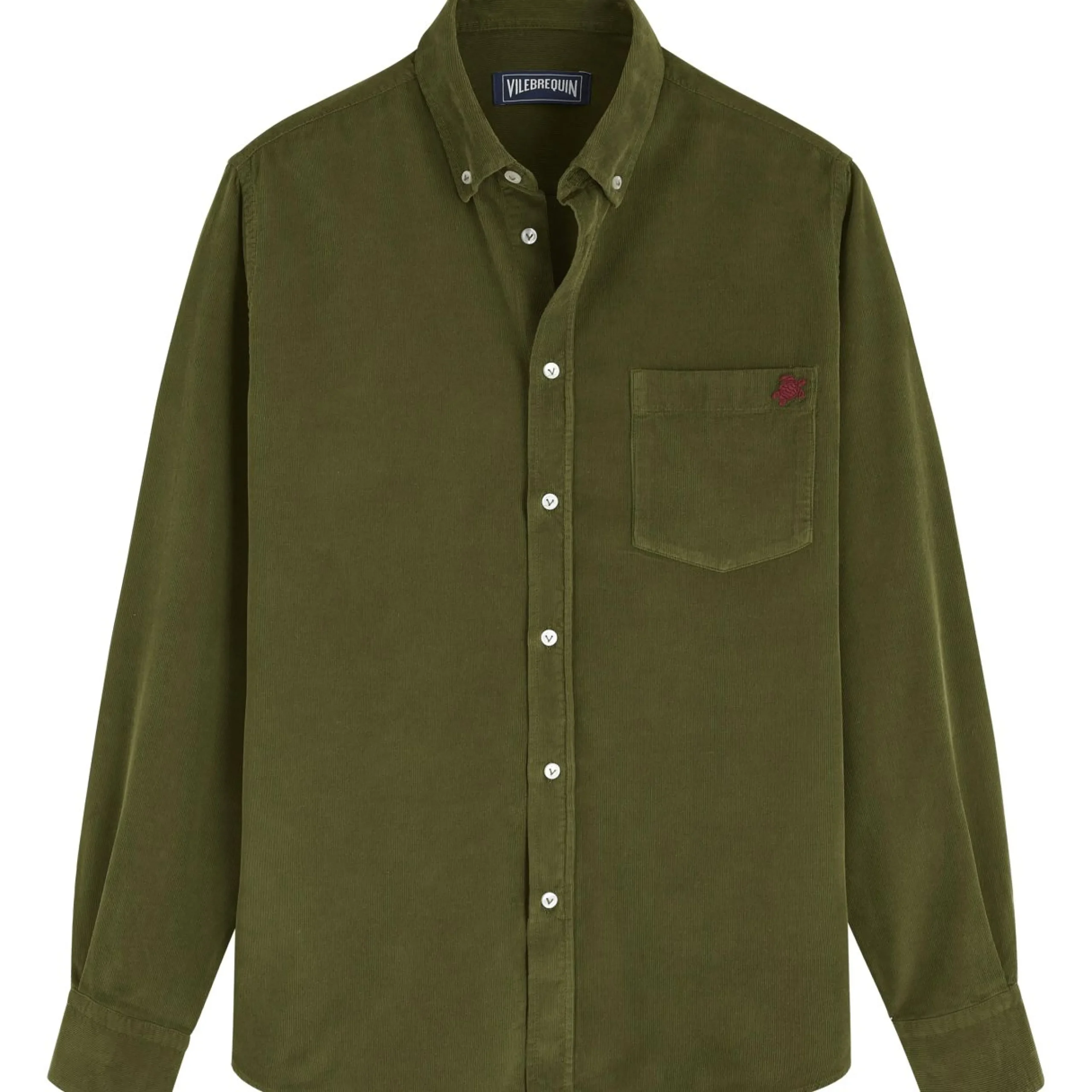 Homme Vilebrequin Chemises^Chemise En Velours Deux Milleraies Homme Uni