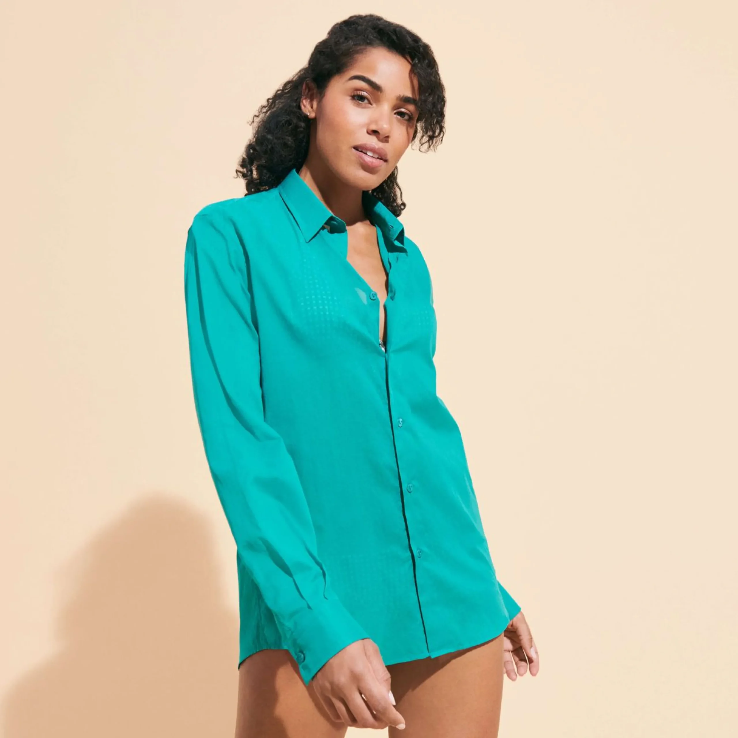 Femme Vilebrequin Chemises^Chemise En Voile De Coton Organique Unisexe Unie