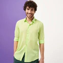 Femme Vilebrequin Chemises^Chemise Legere Unisexe En Voile De Coton Unie