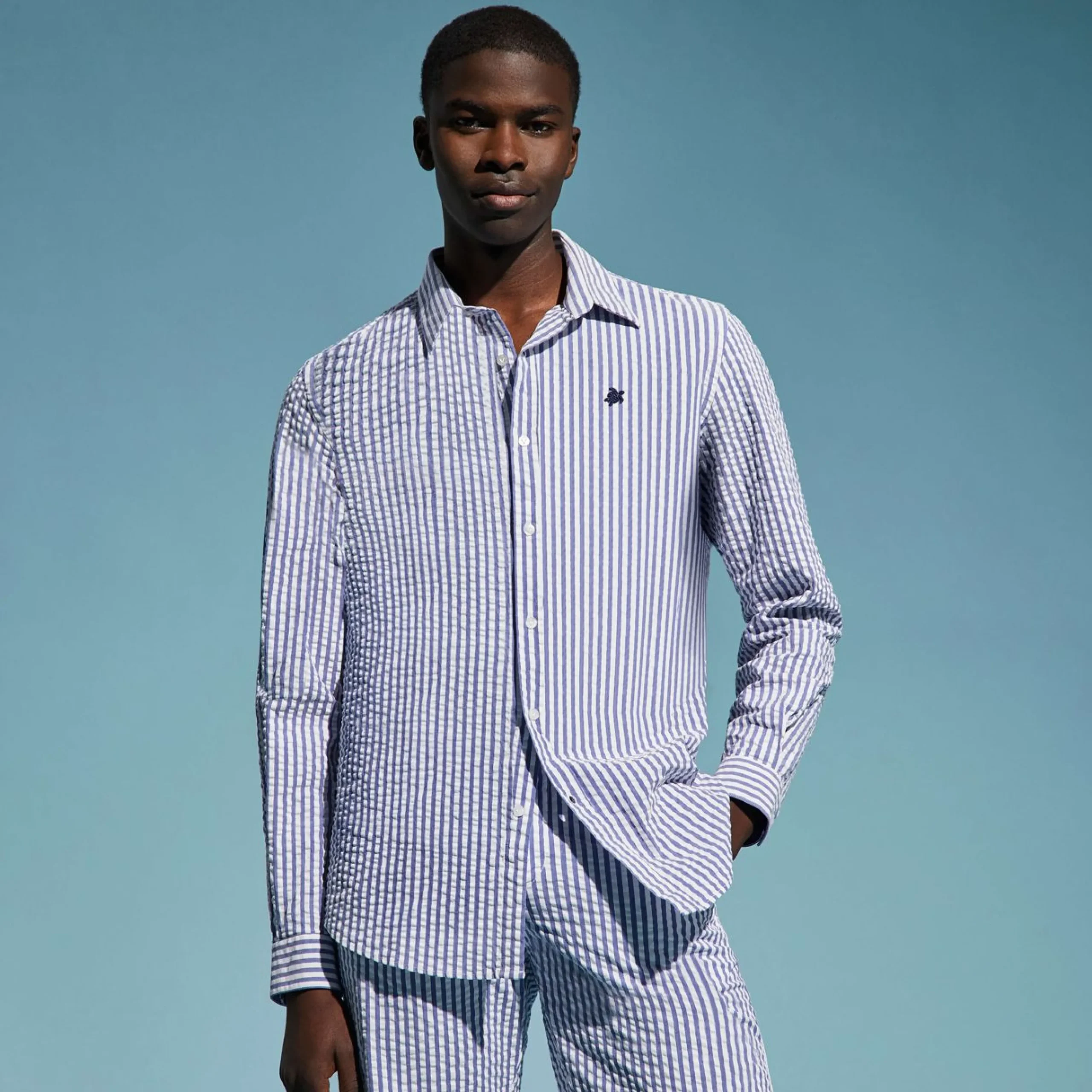 Homme Vilebrequin Chemises^Chemise Seersucker Homme