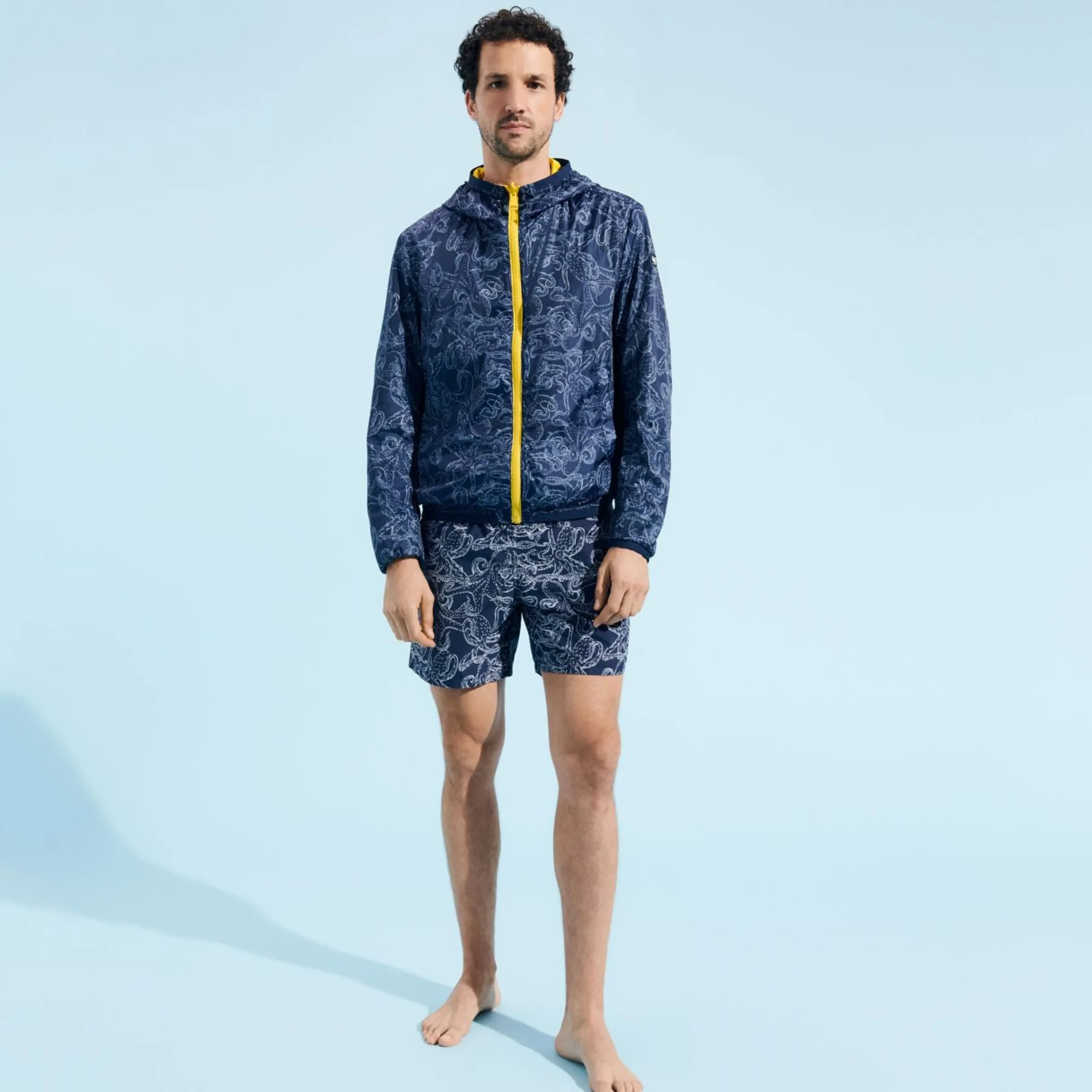 Homme Vilebrequin Vestes Et Manteaux^Coupe Vent Reversible Homme Imprime Poulpes Bicolores