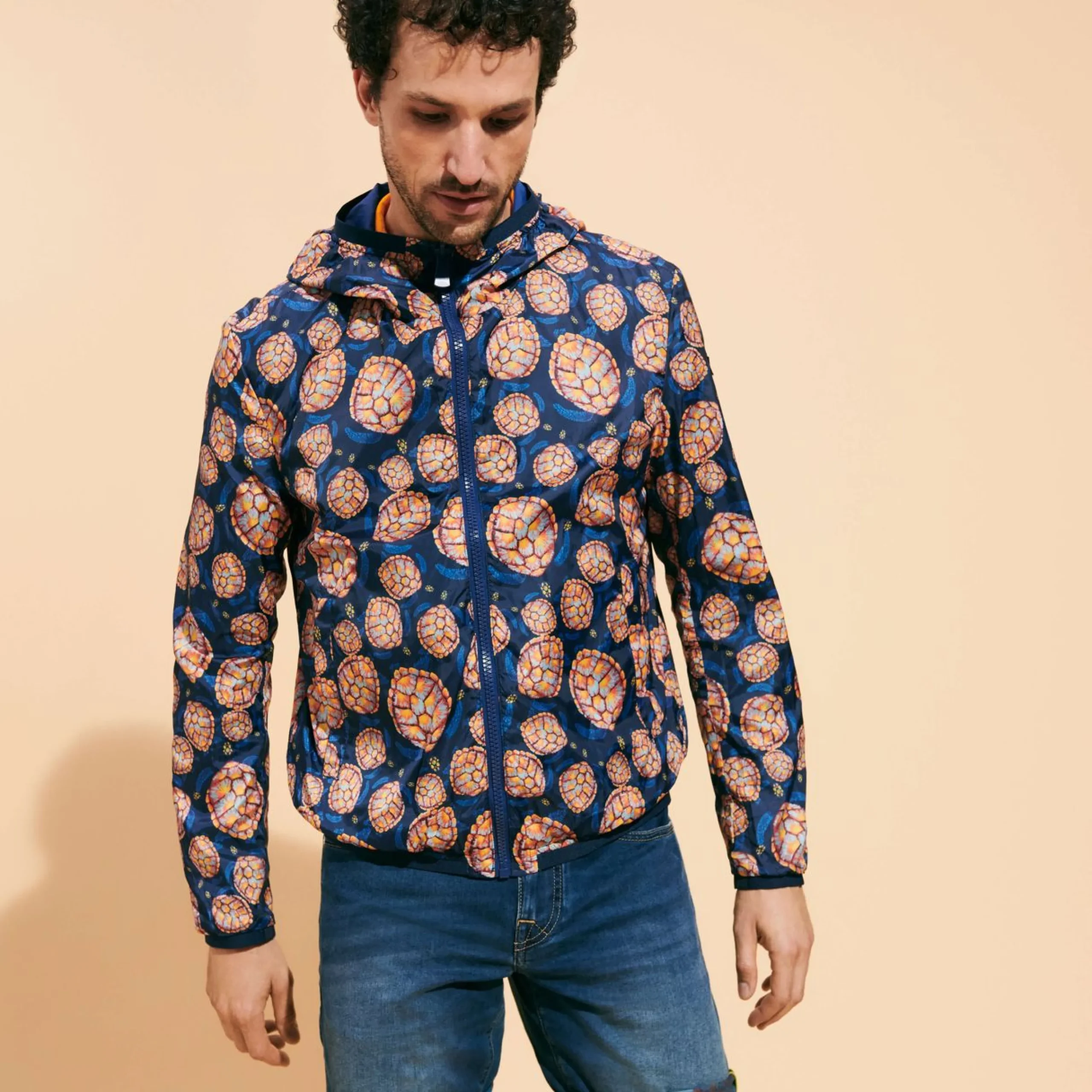 Homme Vilebrequin Le Père & Fils^Coupe Vent Reversible Homme Carapaces