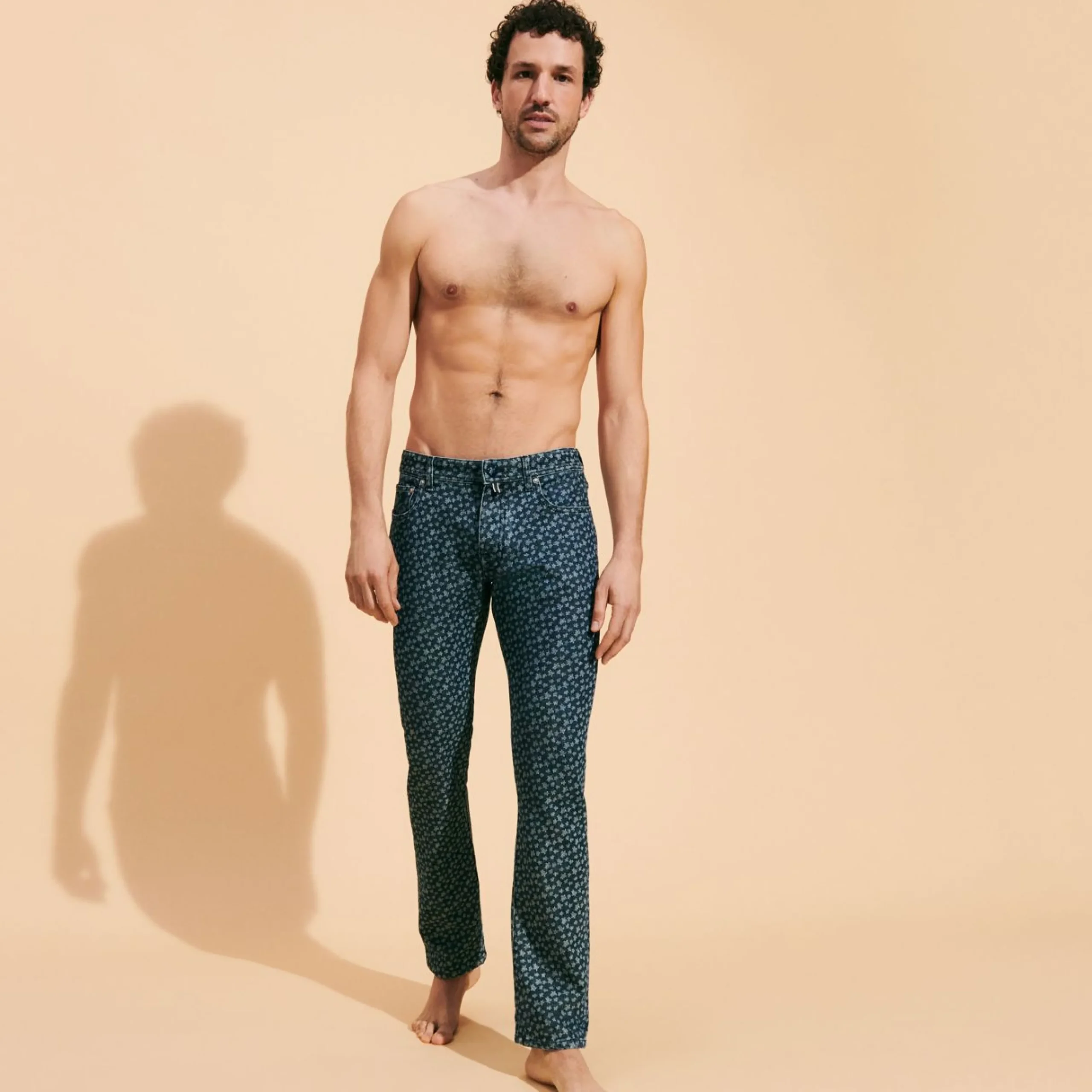 Homme Vilebrequin Pantalons^Jeans 5 Poches Homme Imprime Micro Turtles Corrosion