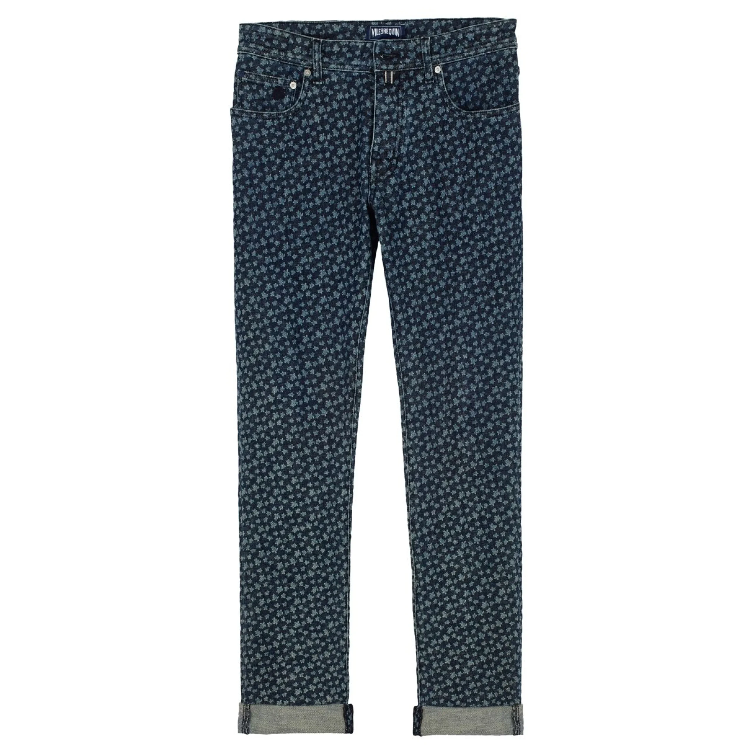 Homme Vilebrequin Pantalons^Jeans 5 Poches Homme Imprime Micro Turtles Corrosion