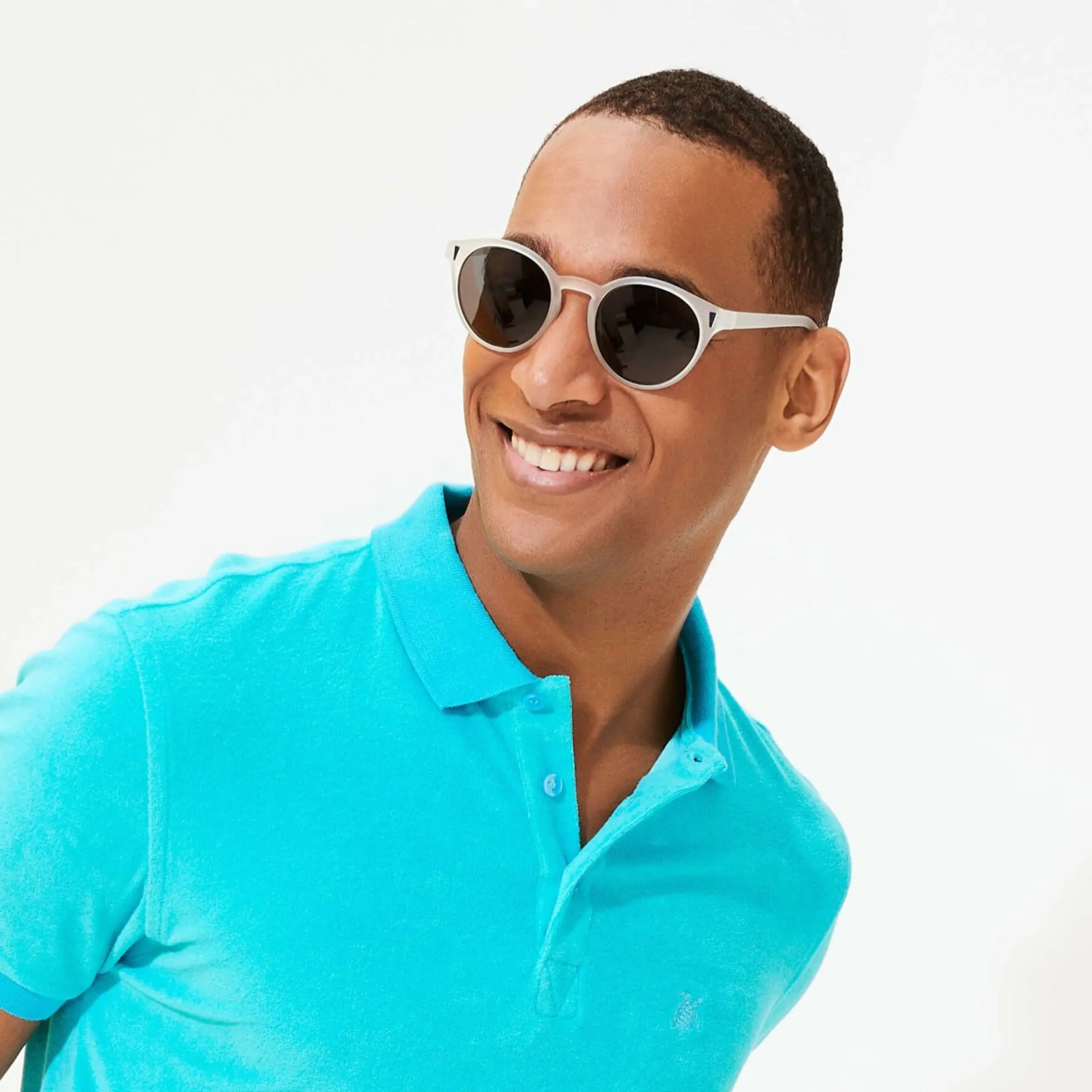 Femme Vilebrequin Lunettes De Soleil^Lunettes De Soleil Flottantes Blanches Unies