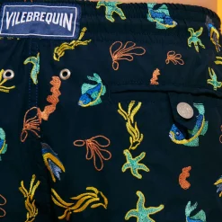 Homme Vilebrequin Le Père & Fils^Maillot De Bain Brodé Homme Naive Fish - Edition Limitee
