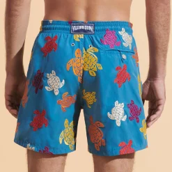 Homme Vilebrequin Le Brodé^Maillot De Bain Brodé Homme Ronde Tortues Multicolores - Edition Limitee