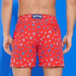 Homme Vilebrequin Le Brodé^Maillot De Bain Brodé Homme Micro Ronde Des Tortues - Edition Limitee