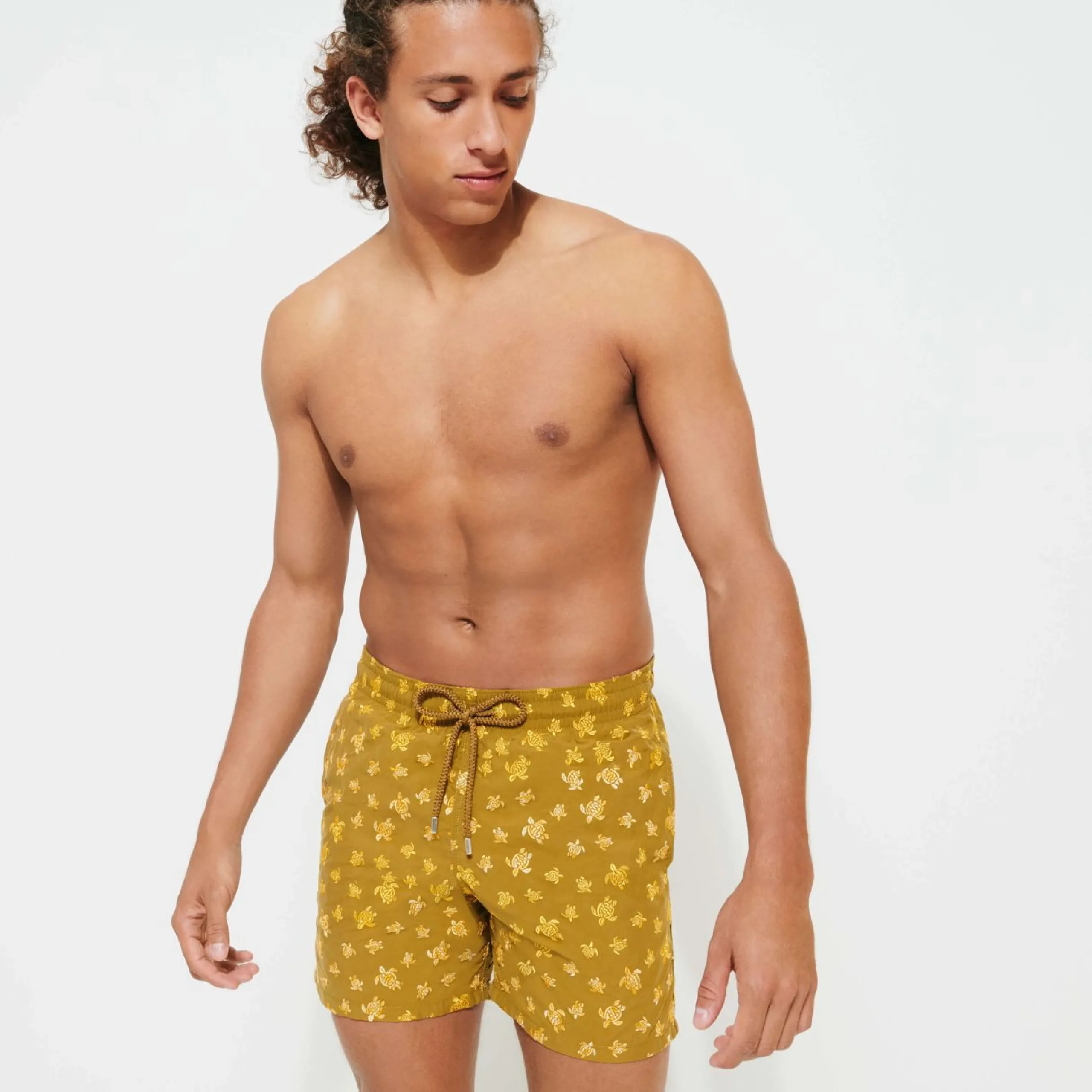 Homme Vilebrequin Le Brodé^Maillot De Bain Brodé Homme Micro Ronde Des Tortues - Edition Limitee