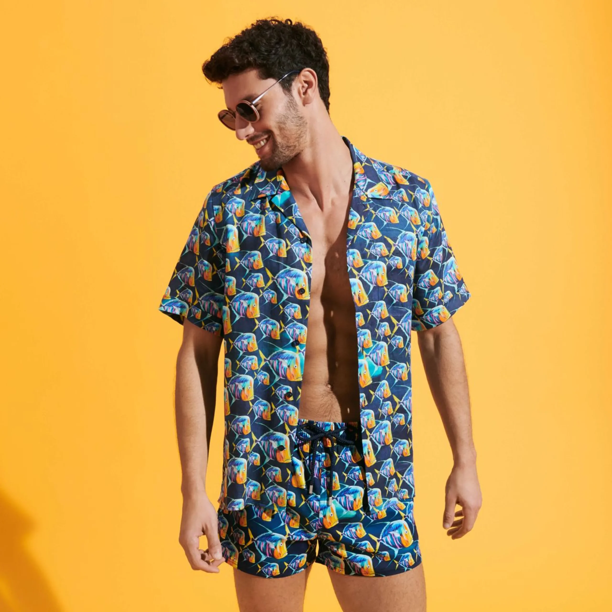 Homme Vilebrequin Le Court^Maillot De Bain Court Homme Piranhas