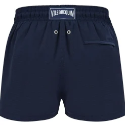 Homme Vilebrequin Le Court^Maillot De Bain Court Homme En Laine Merinos Micro Carreaux - X The Woolmark Company