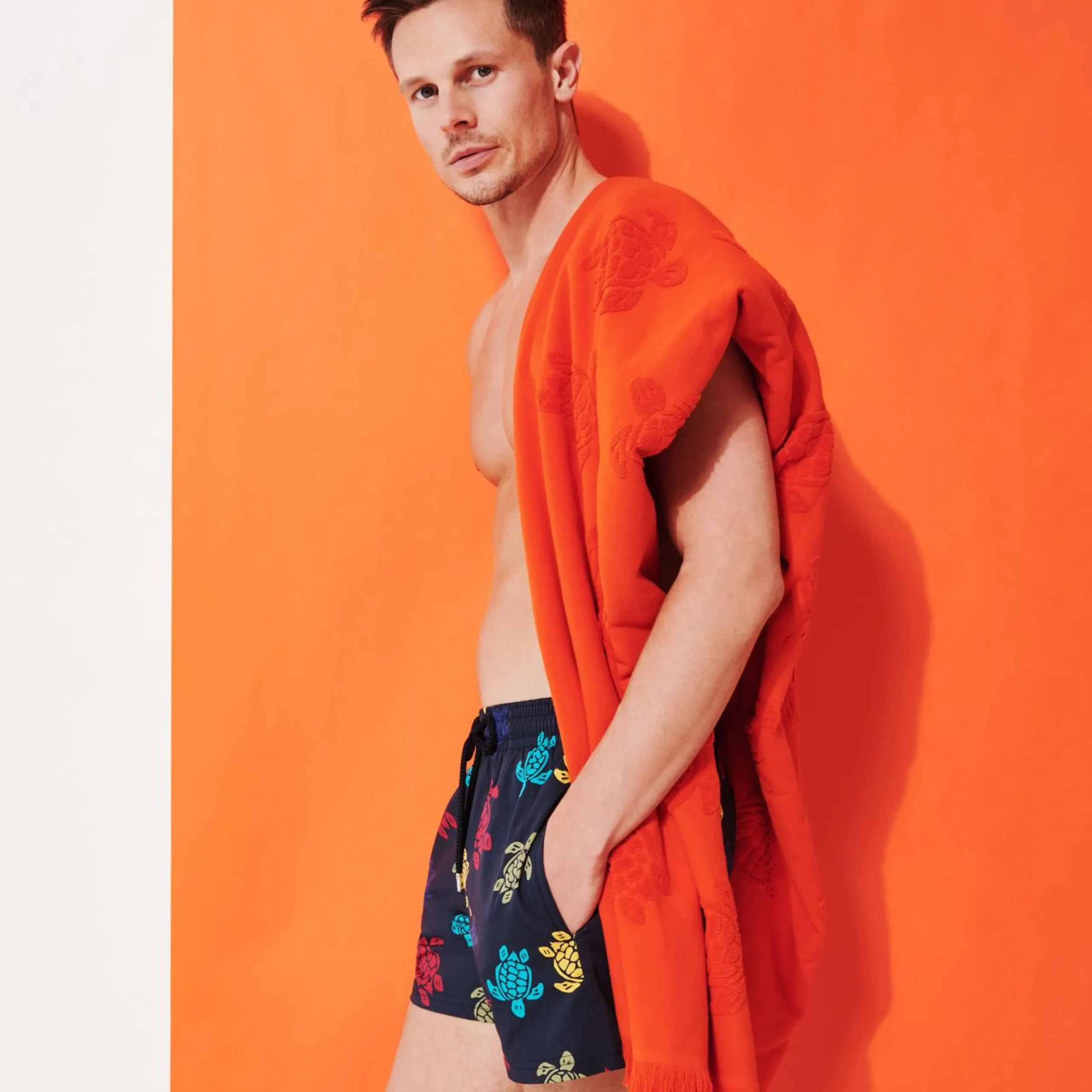 Homme Vilebrequin Le Stretch^Maillot De Bain Court Stretch Homme Ronde Des Tortues