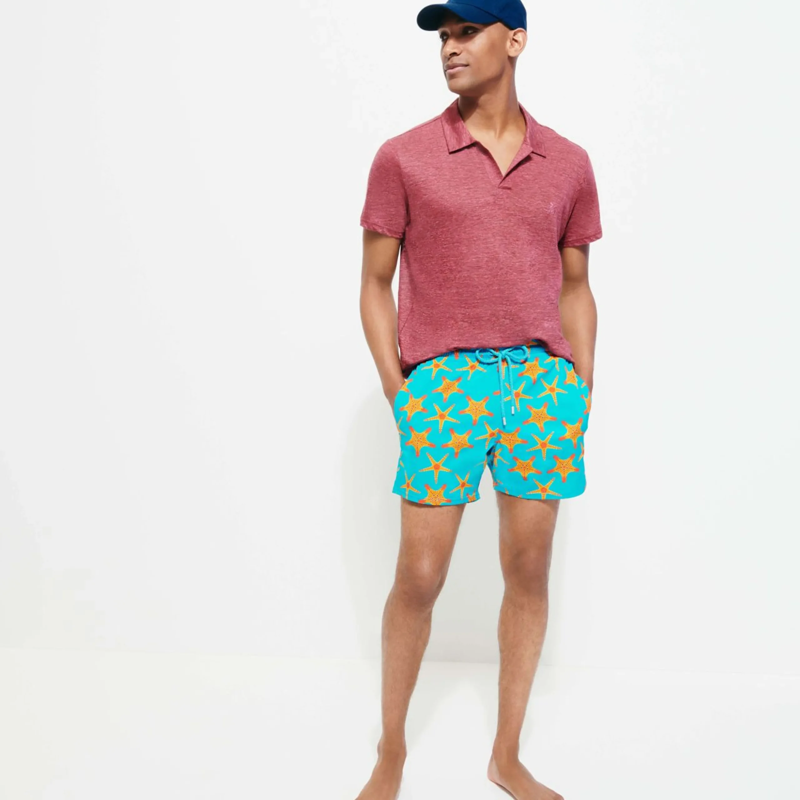 Homme Vilebrequin Le Stretch^Maillot De Bain Court Stretch Homme Starfish Dance