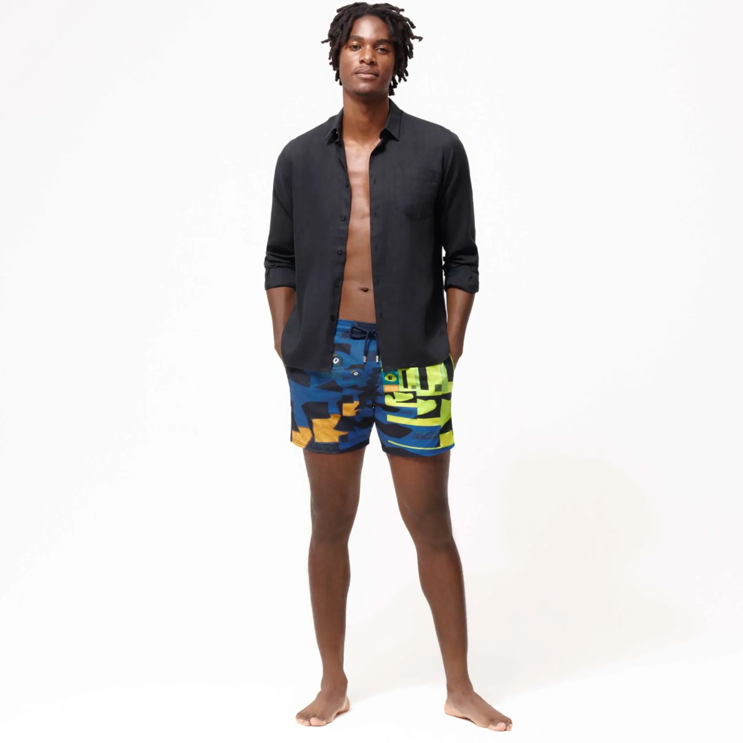 Homme Vilebrequin Le Stretch^Maillot De Bain Court Stretch Homme Eternite - X Deux Femmes Noires