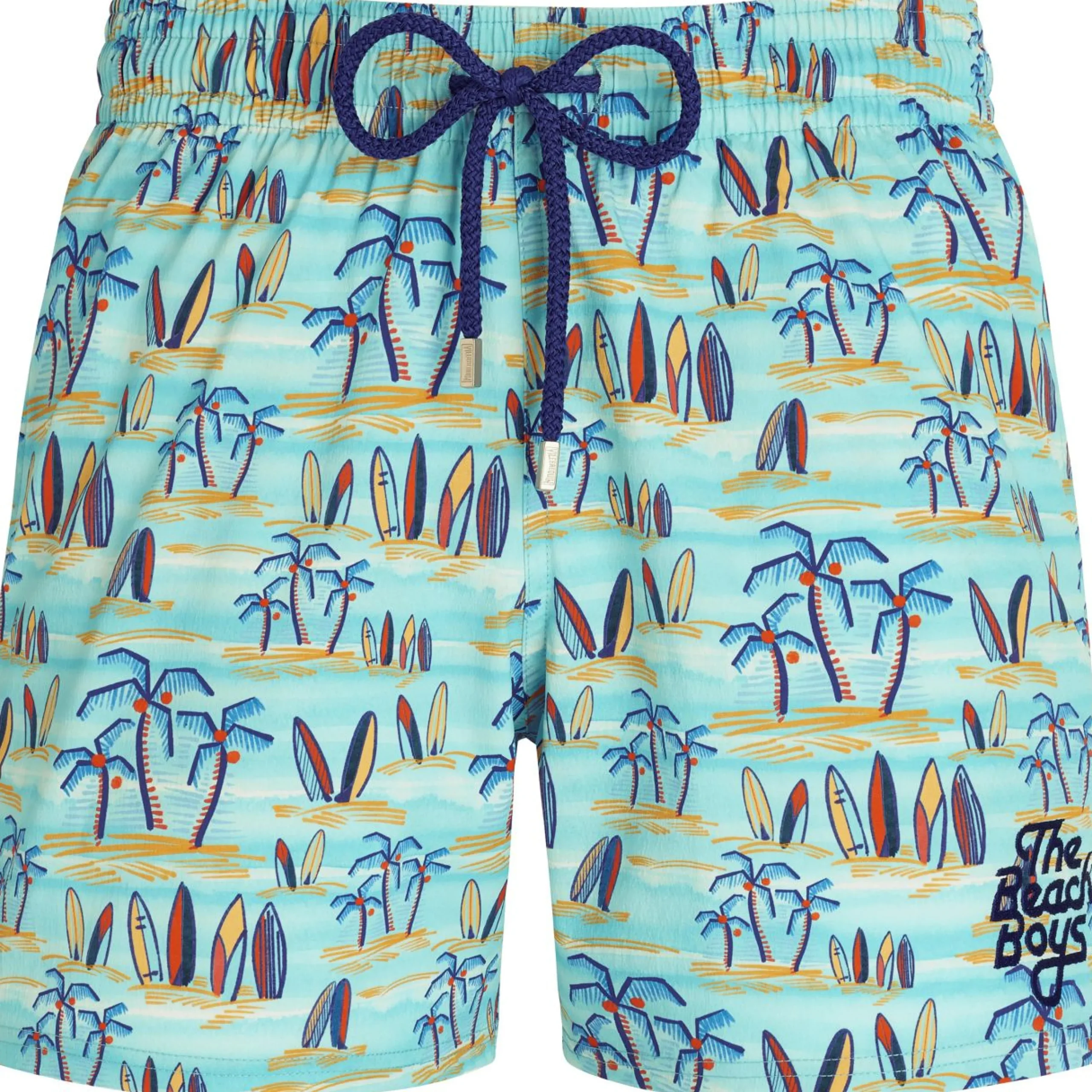 Homme Vilebrequin Le Stretch^Maillot De Bain Court Stretch Homme Palms & Surfs - X The Beach Boys