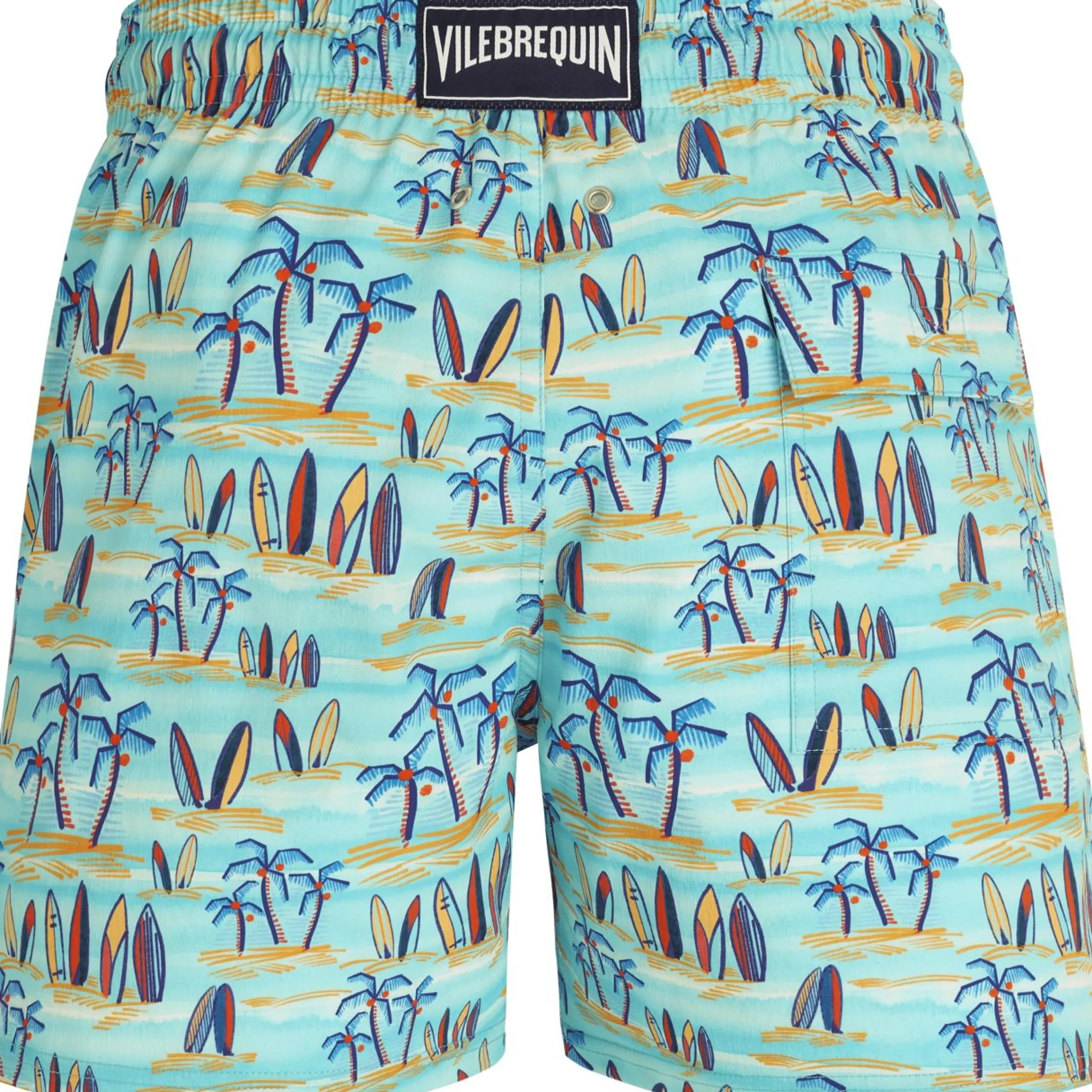 Homme Vilebrequin Le Stretch^Maillot De Bain Court Stretch Homme Palms & Surfs - X The Beach Boys