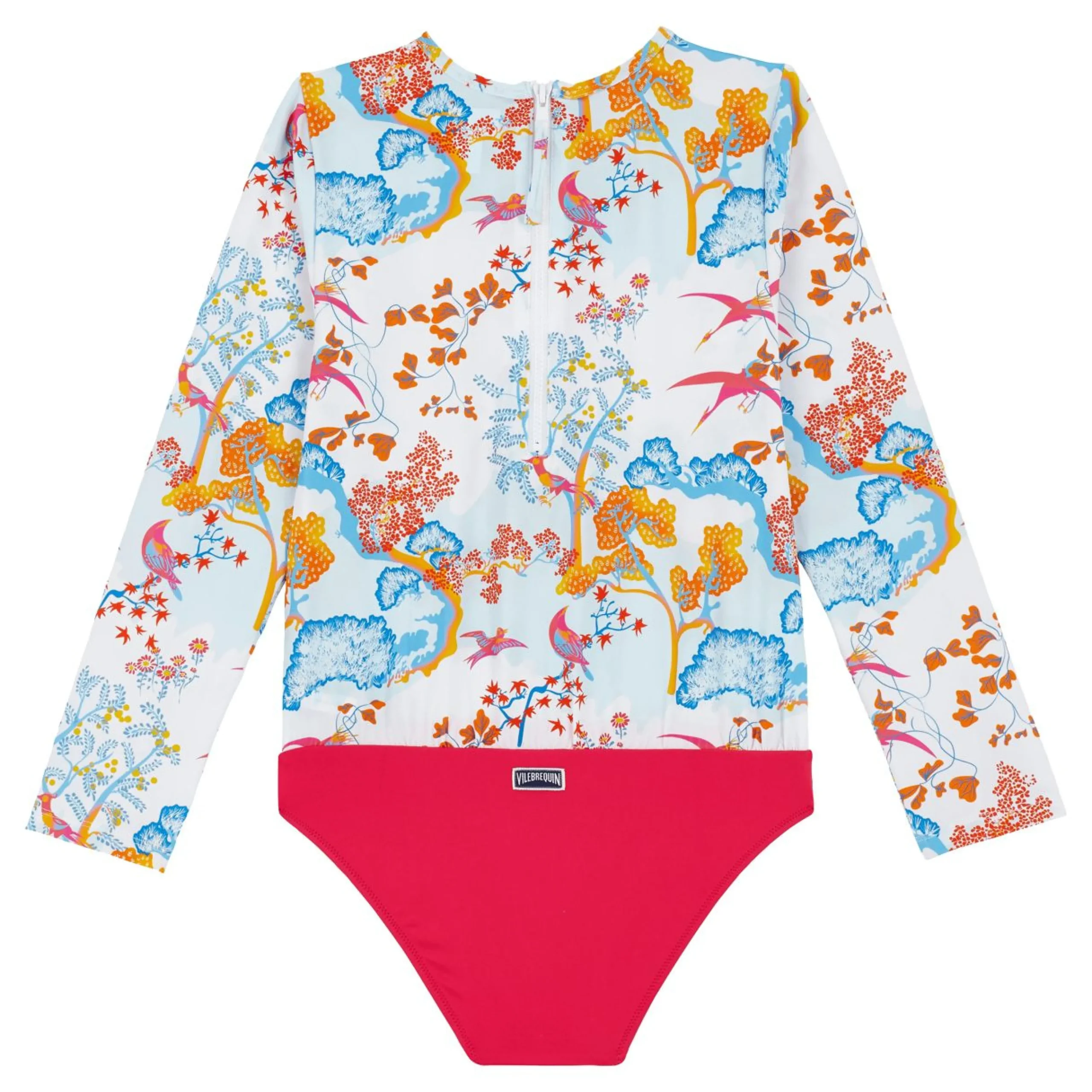 Fille Vilebrequin Une Pièce^Maillot De Bain Fille Anti Uv Fermeture Zippee Peaceful Trees