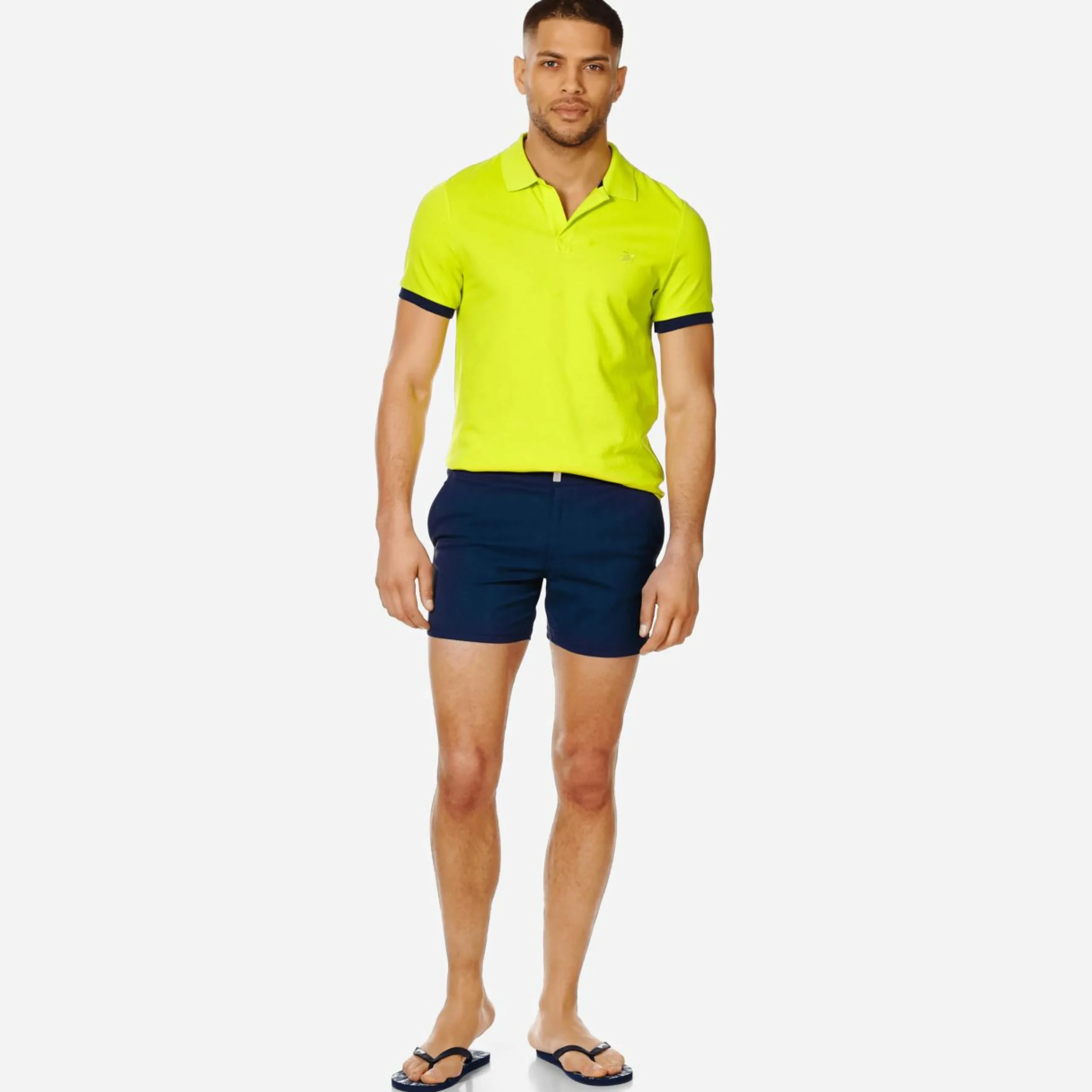 Homme Vilebrequin La Ceinture Plate^Maillot De Bain Homme Court Stretch Ceinture Plate Prince De Galles